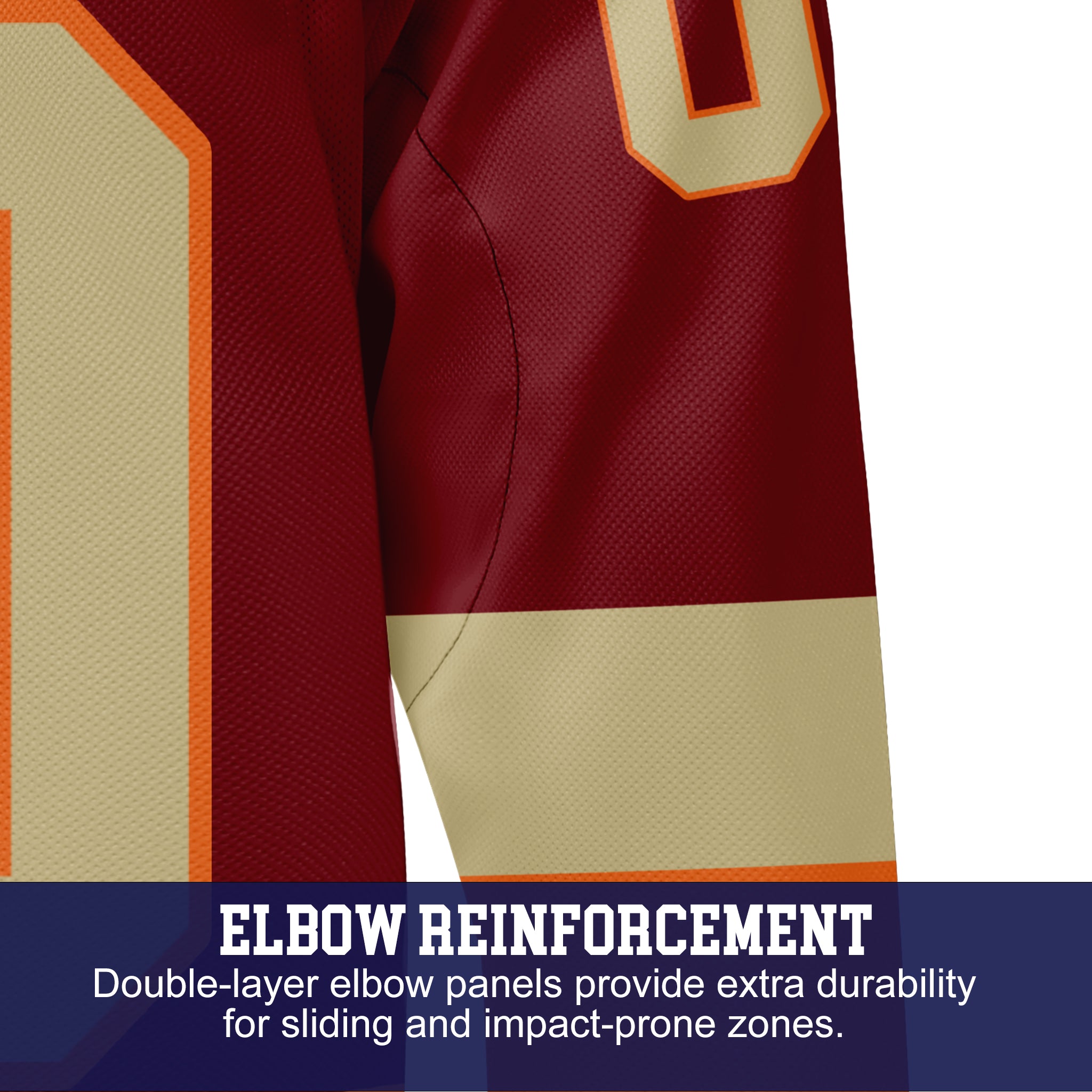 Custom Hockey Jersey Elite Pro EP-301 Maroon Beige Orange