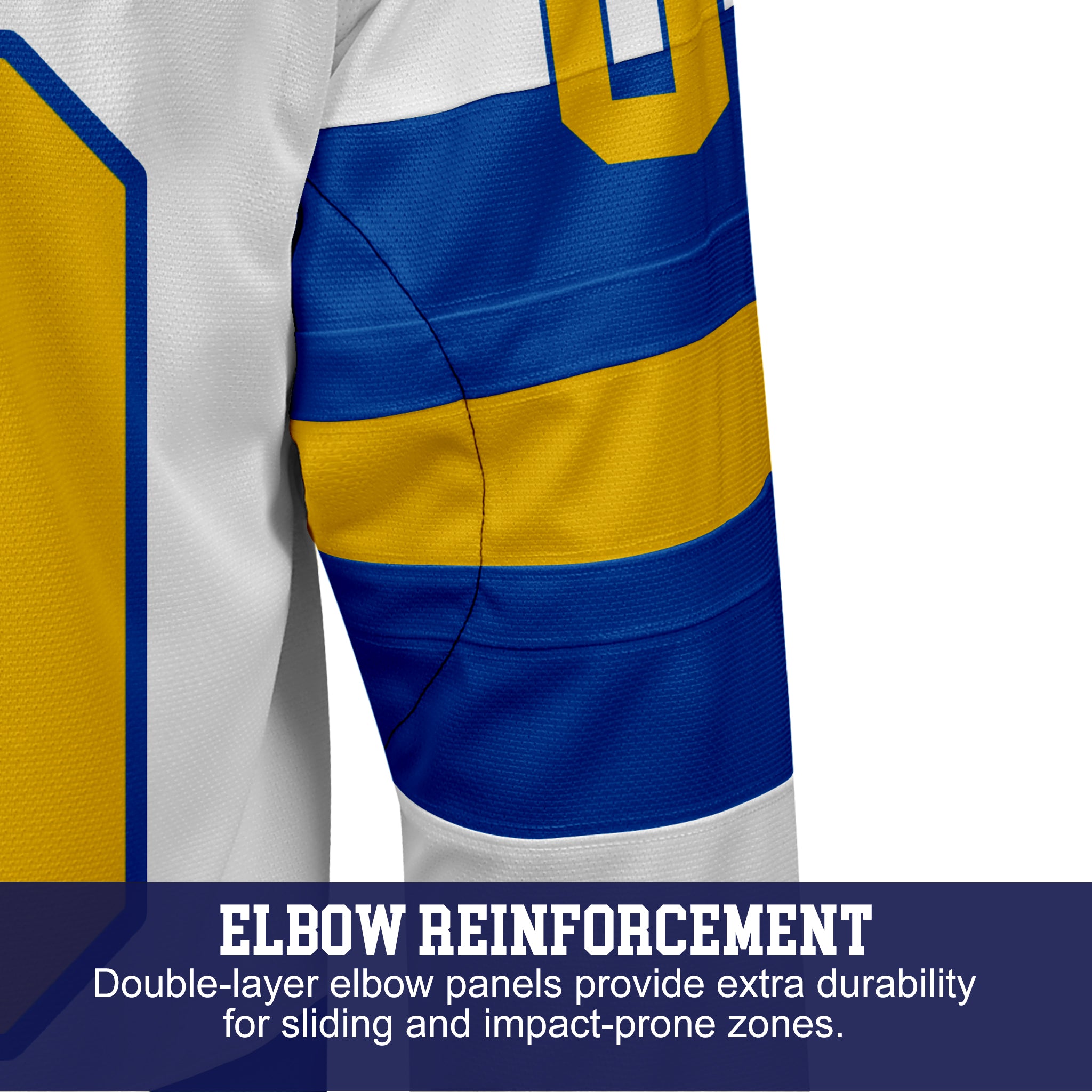 Custom Hockey Jersey Elite Pro EP-104 WhiteRoyalYellow