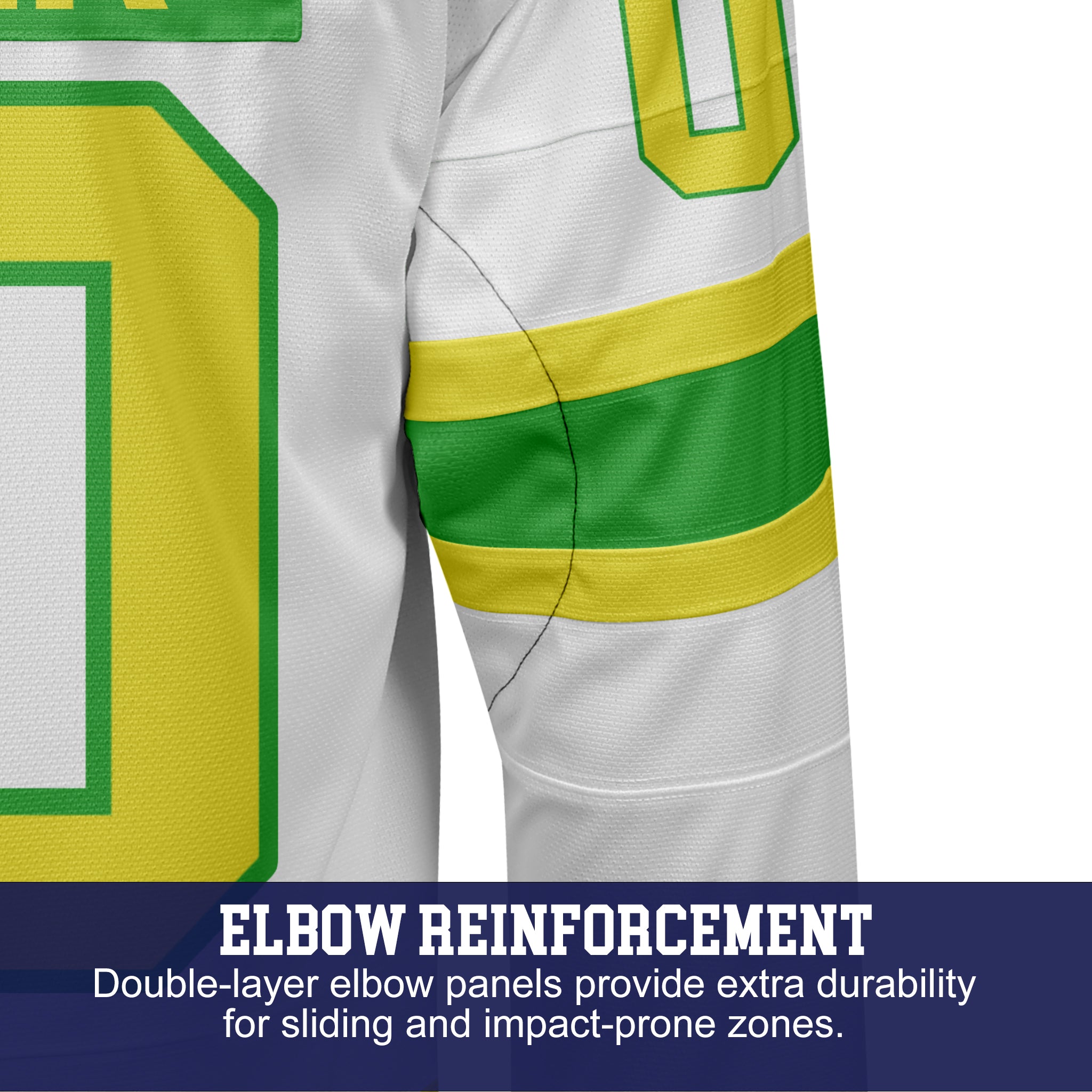 Custom Hockey Jersey Elite Pro EP-101 WhiteYellowGreen