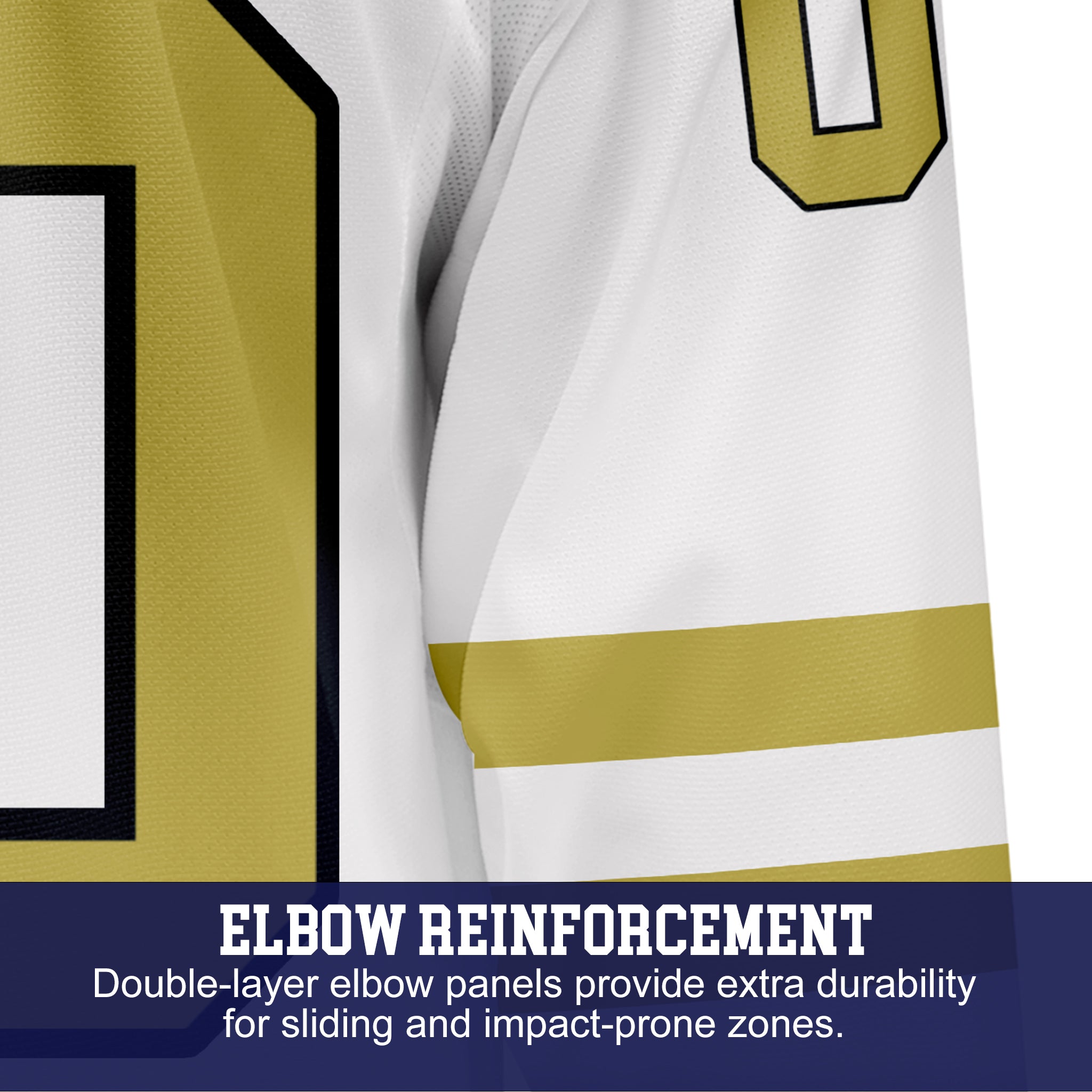 Custom Hockey Jersey Elite Pro EP-202 BlackWhitegold