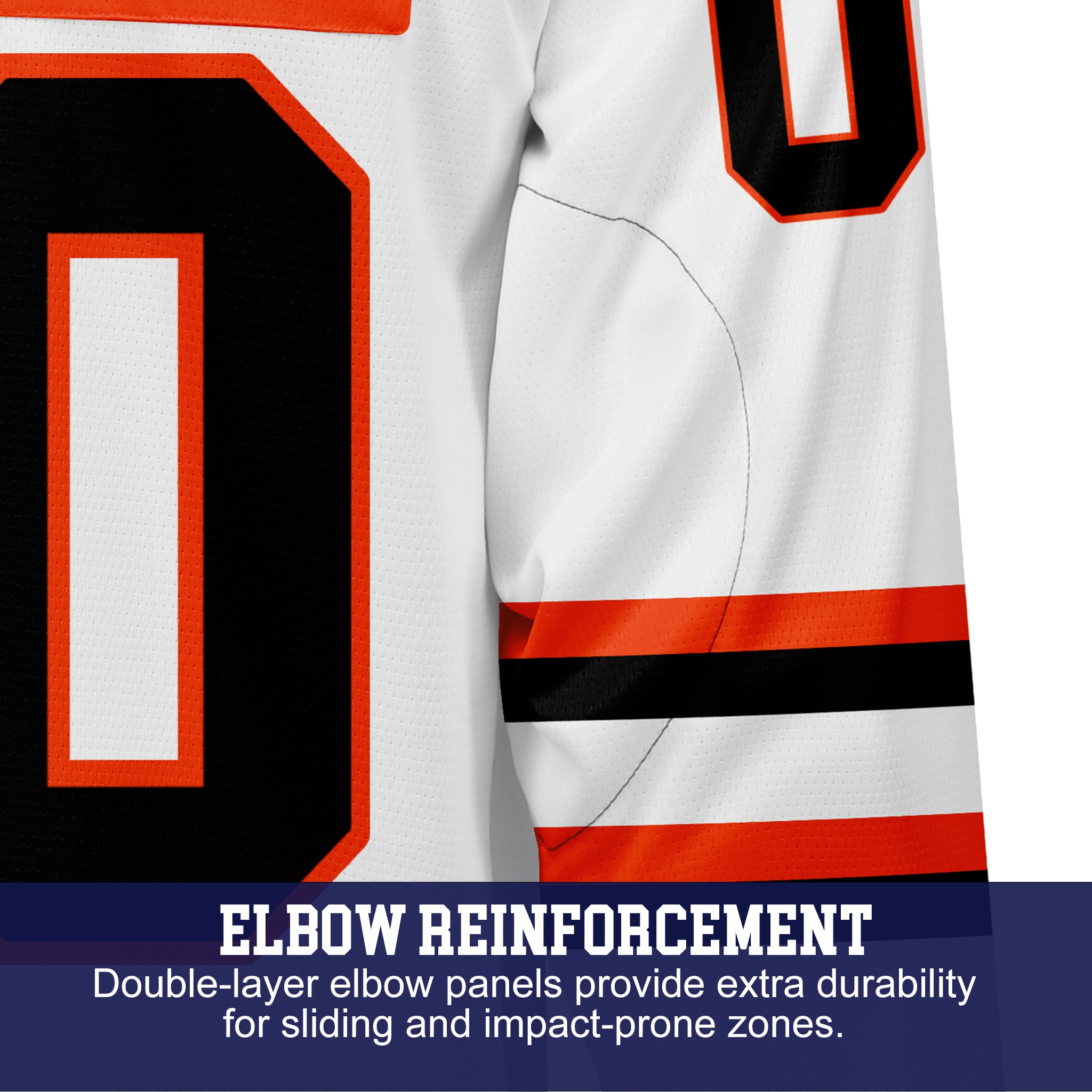 Custom Hockey Jersey Varsity Teamwear VT-101 WhiteOrangeBlack