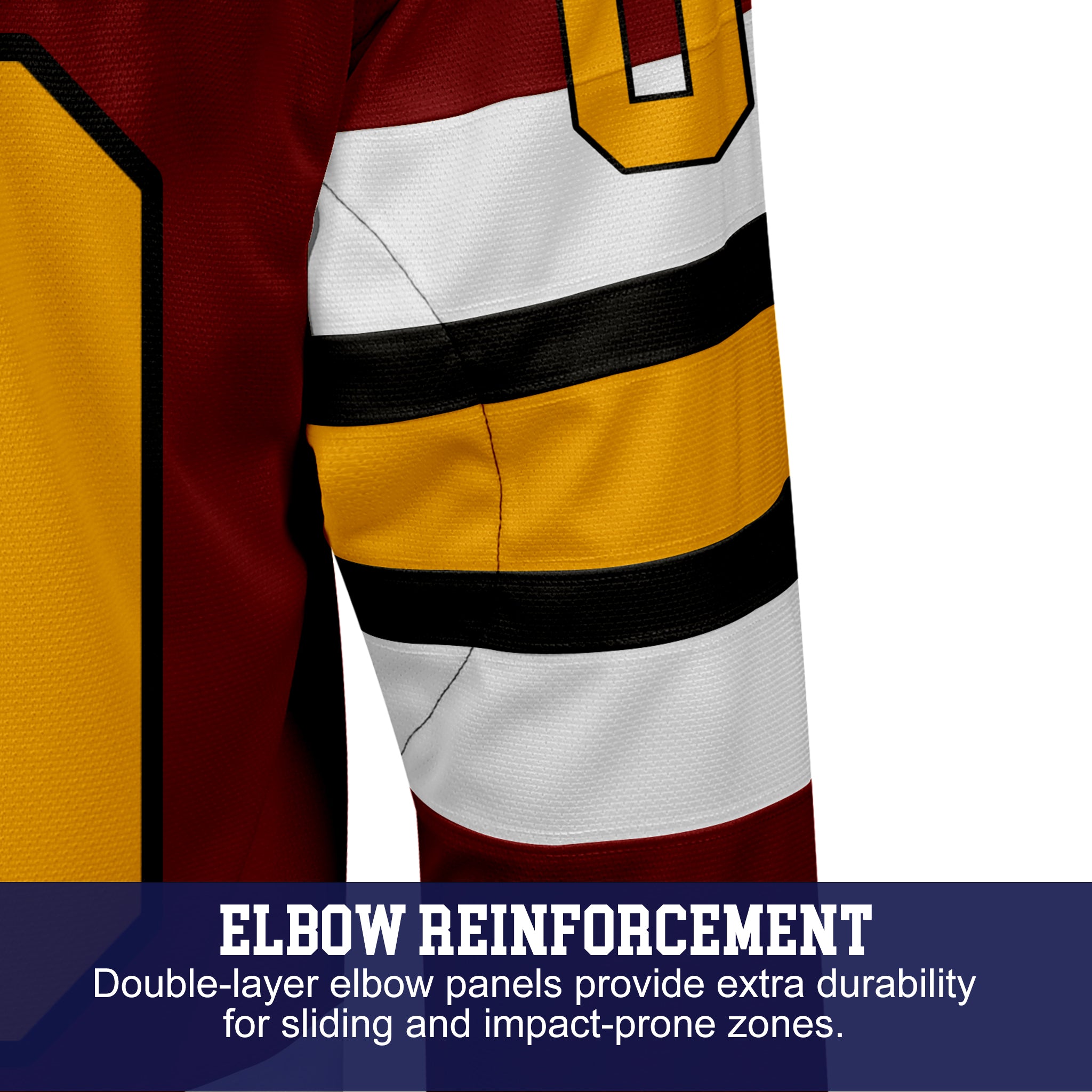 Custom Hockey Jersey Elite Pro EP-105 MaroonWhiteGraphiteGold