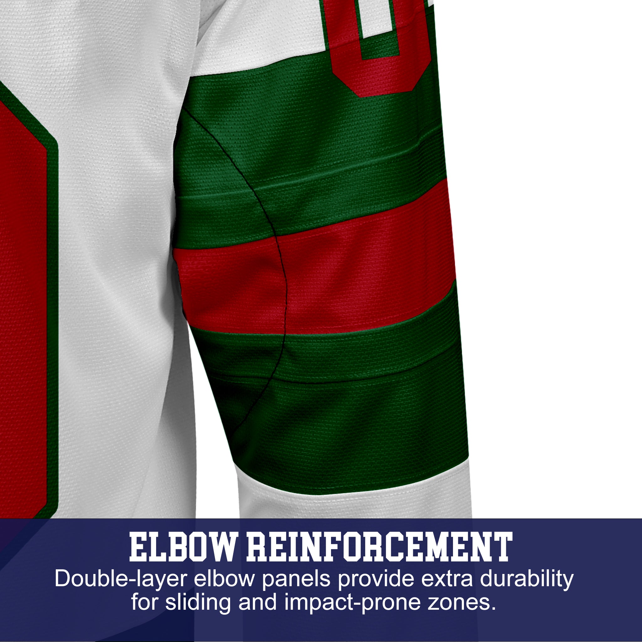 Custom Hockey Jersey Elite Pro EP-104 WhiteGreenRed
