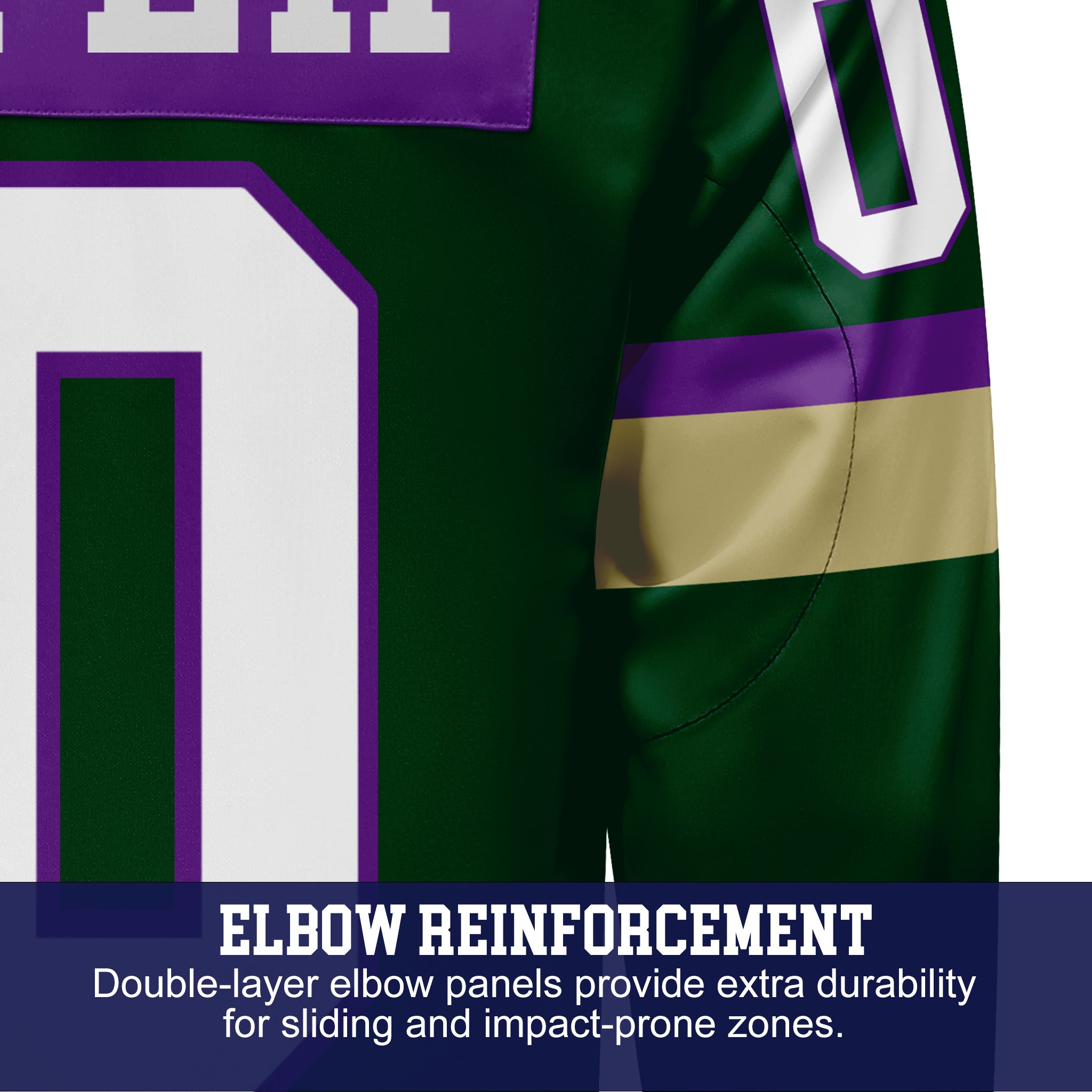 Custom Hockey Jersey Varsity Teamwear VT-302 ForestGoldWhitePurple