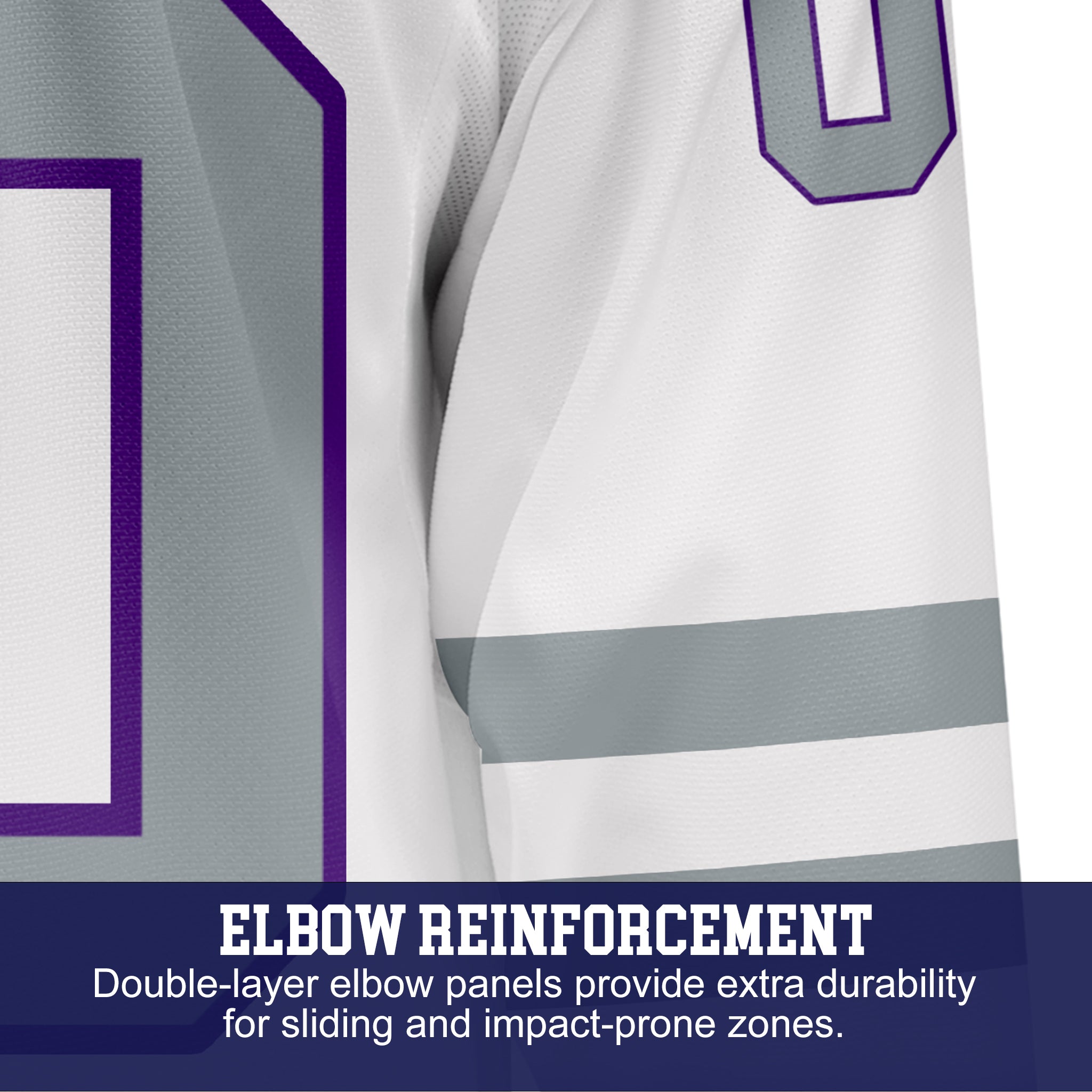 Custom Hockey Jersey Elite Pro EP-202 PurpleWhiteSilver