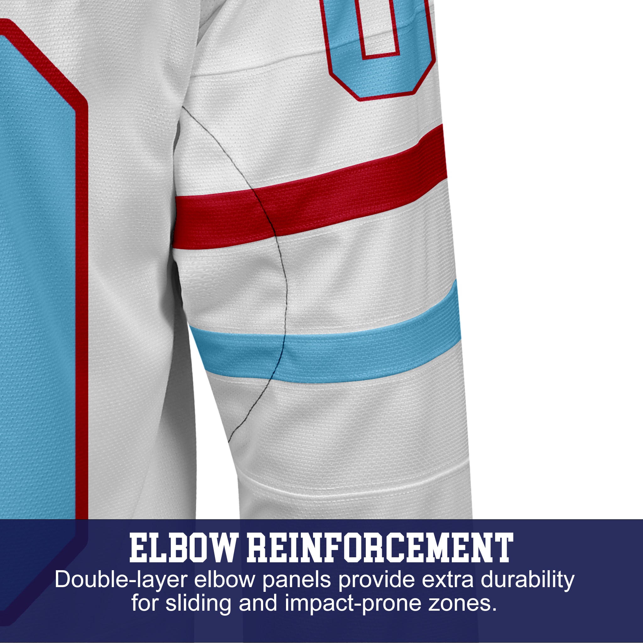 Custom Hockey Jersey Elite Pro EP-102 WhiteRedIceblue