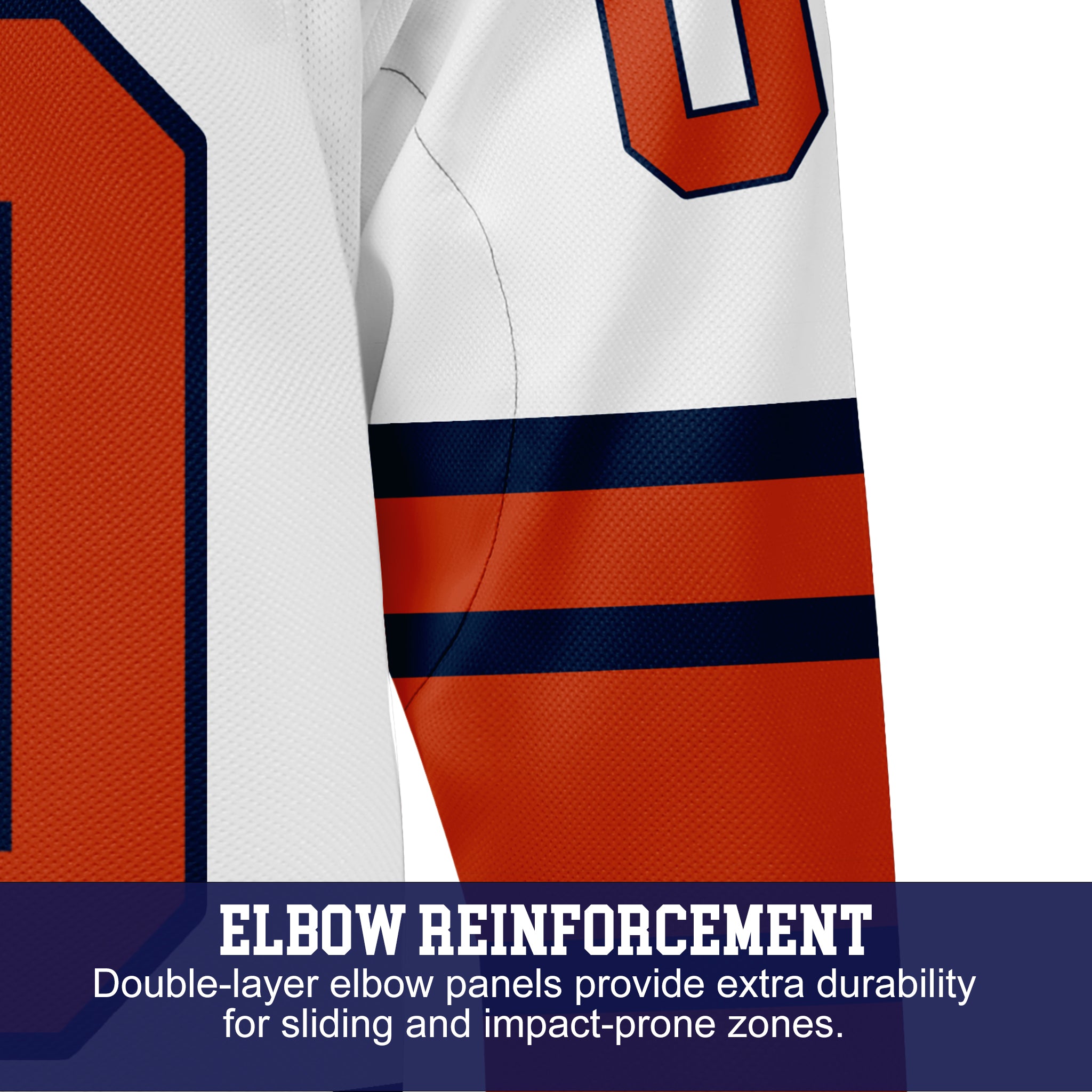 Custom Hockey Jersey Elite Pro EP-303 WhiteNavyOrange