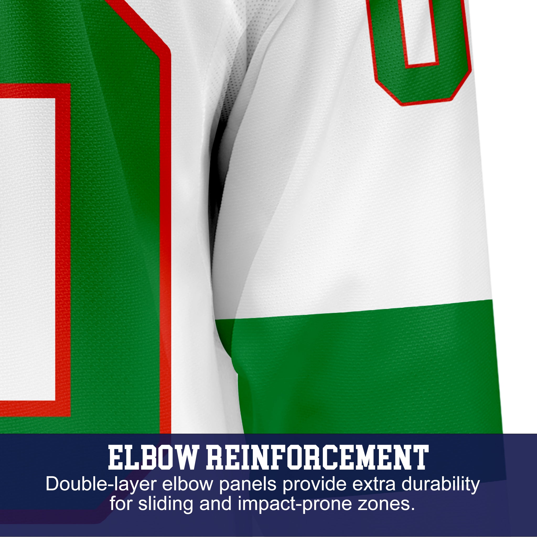 Custom Hockey Jersey Elite Pro EP-201 WhiteGreenRed