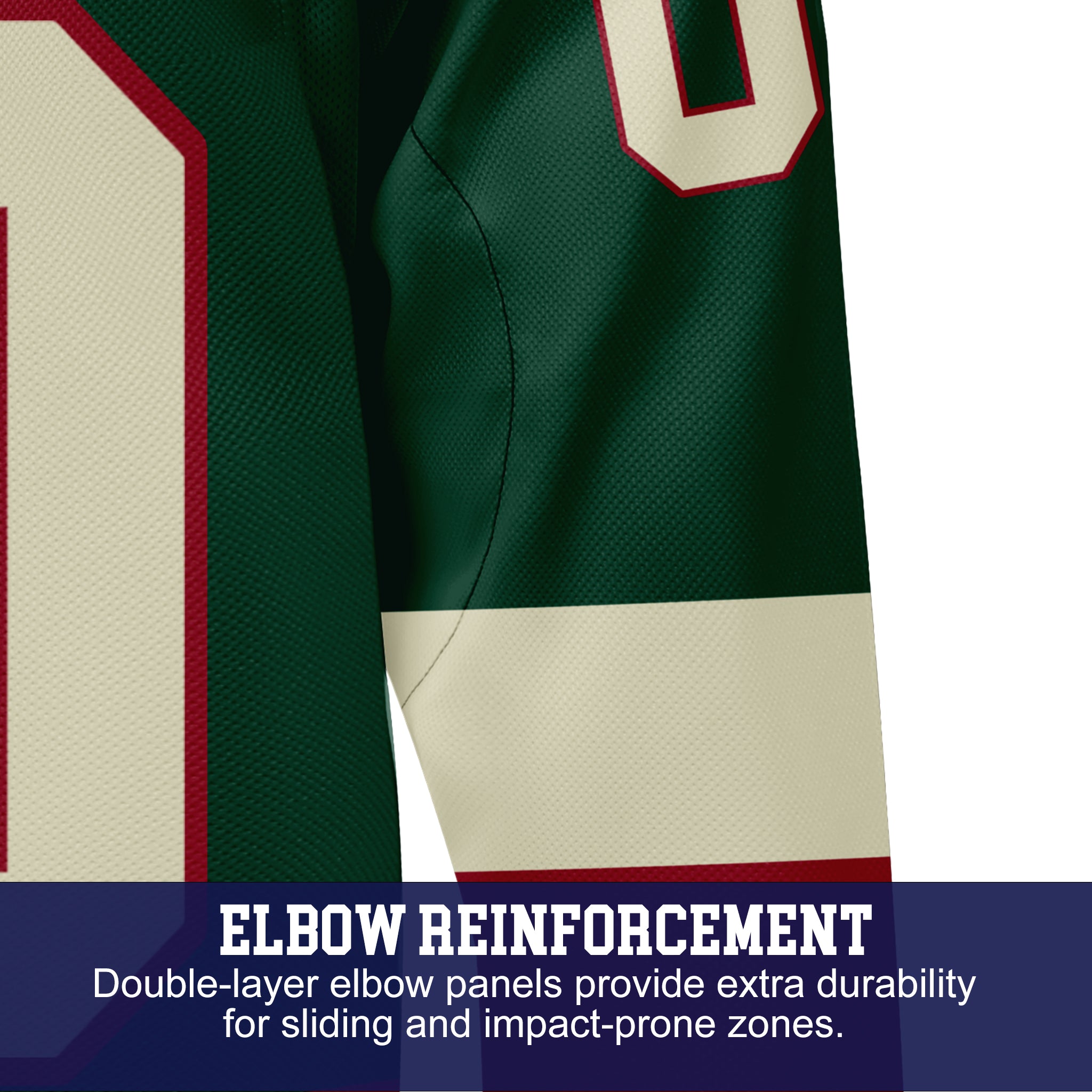 Custom Hockey Jersey Elite Pro EP-301 GreenCreamRed