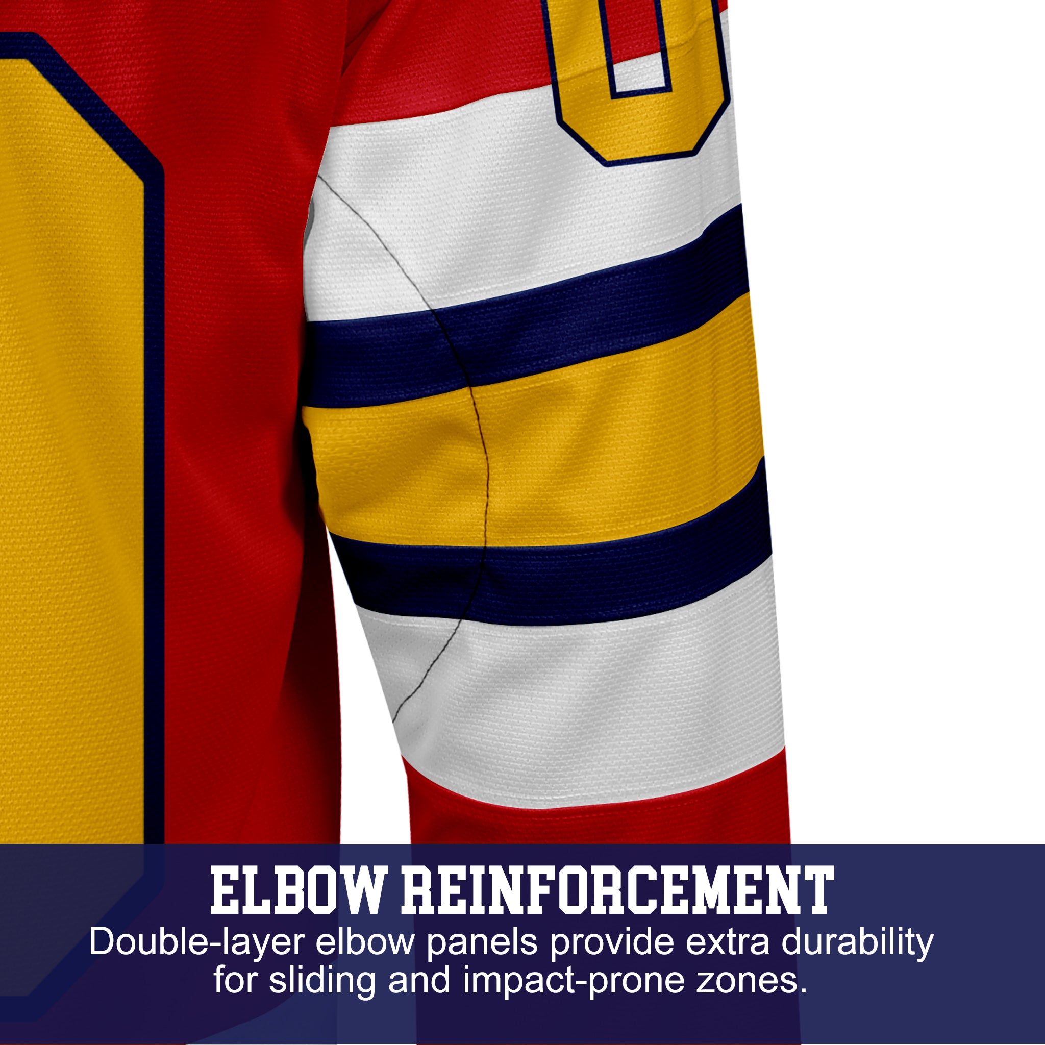 Custom Hockey Jersey Elite Pro EP-105 RedWhiteNavyGold