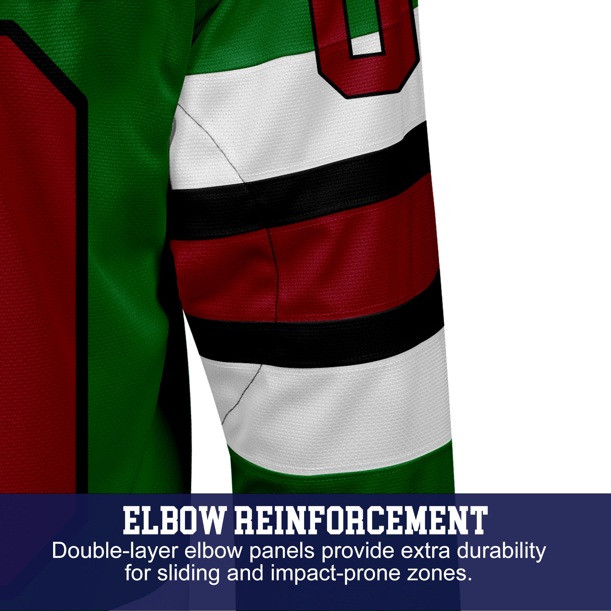 Custom Hockey Jersey Elite Pro EP-105 GreenWhiteBlackMaroon
