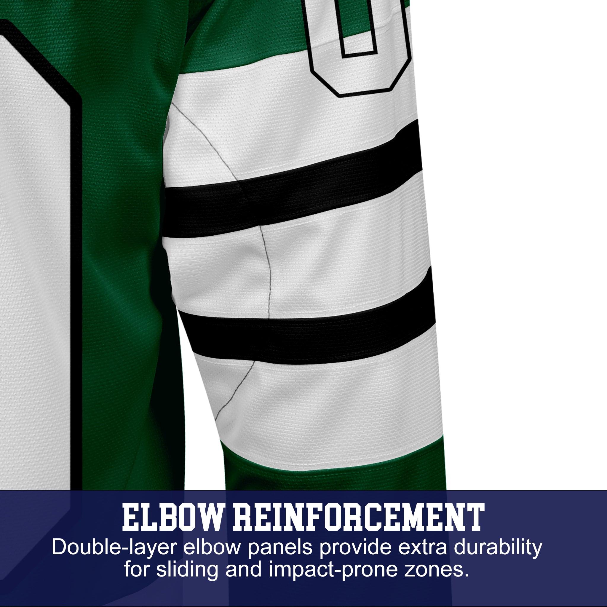 Custom Hockey Jersey Elite Pro EP-107 GreenBlackWhite