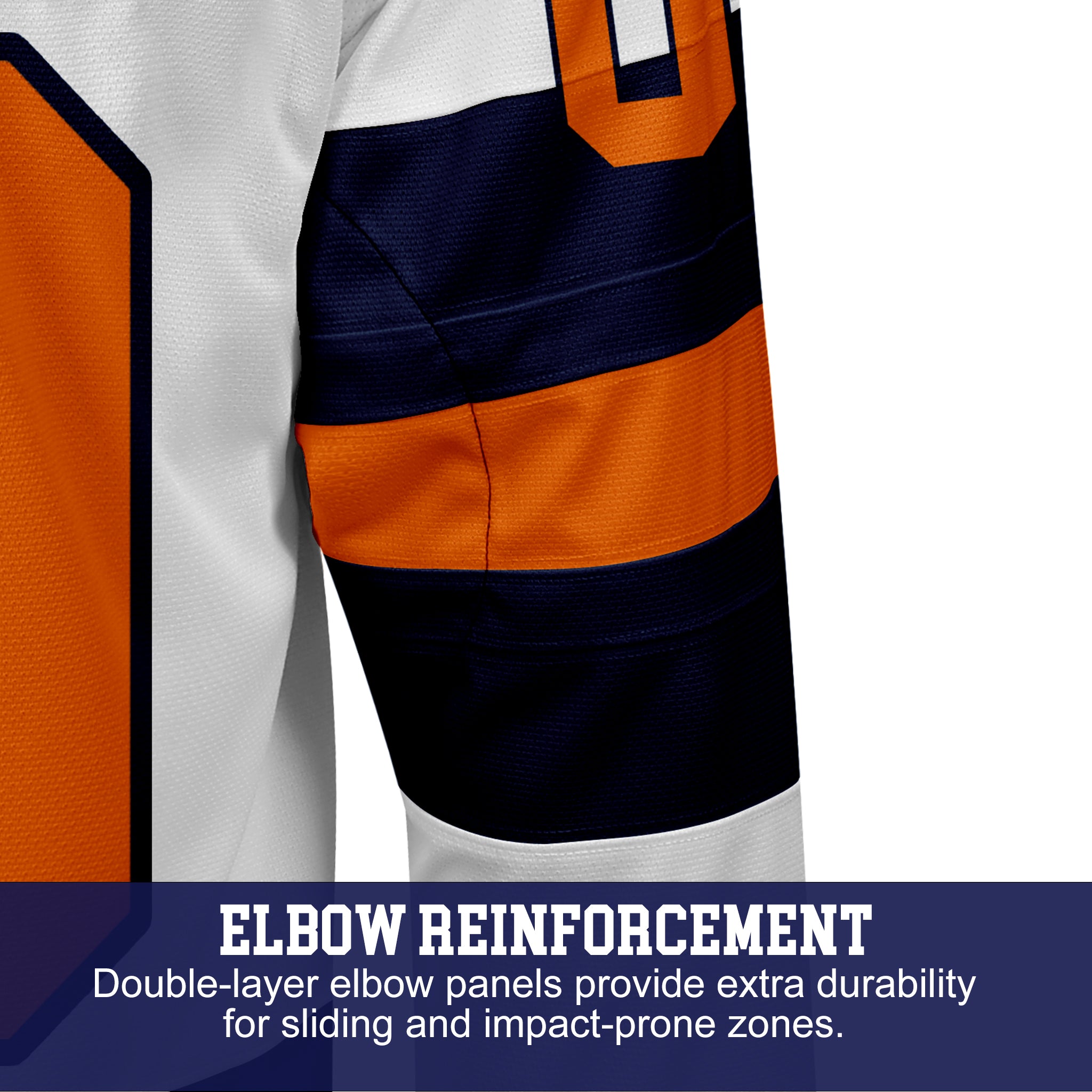 Custom Hockey Jersey Elite Pro EP-104 WhiteNavyOrange
