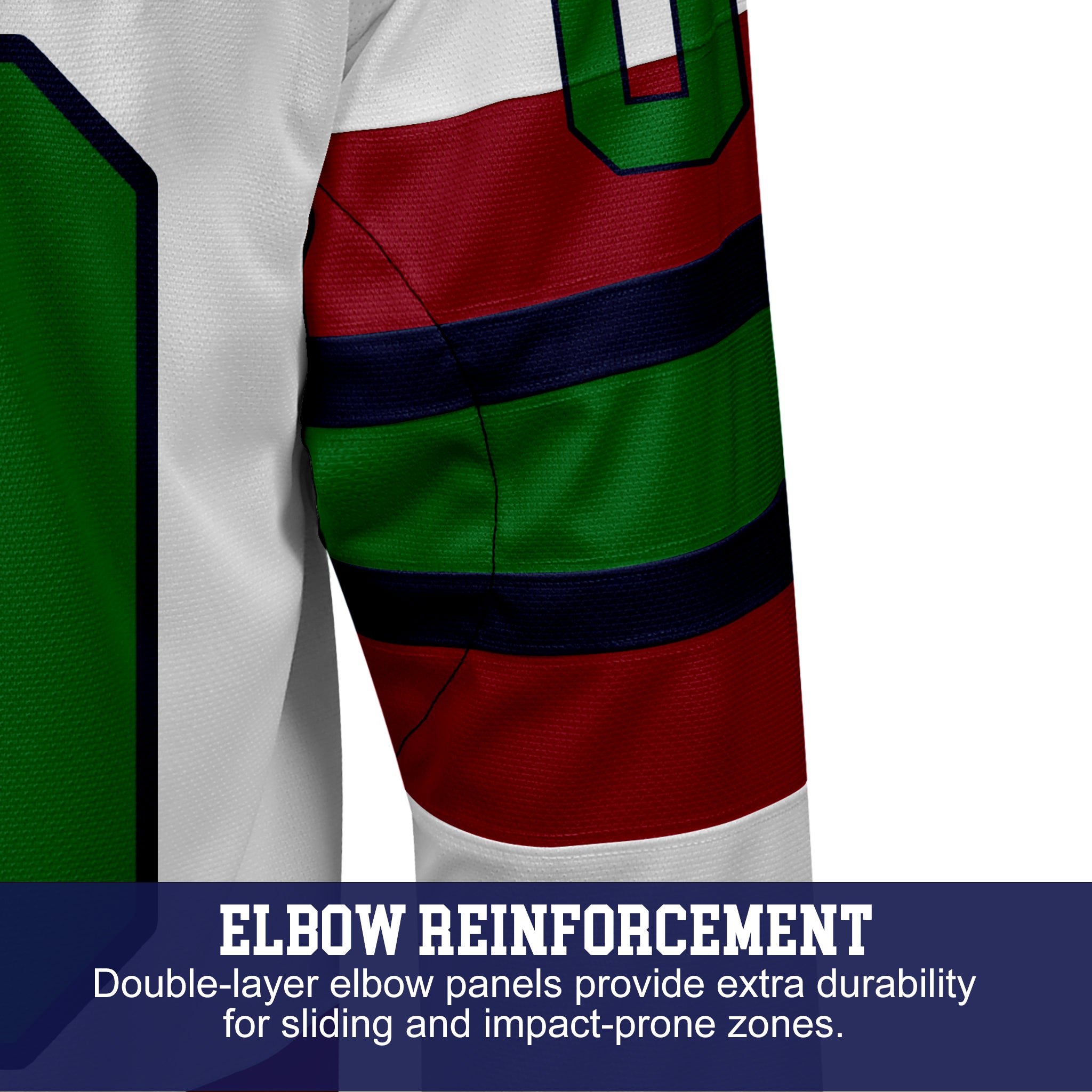 Custom Hockey Jersey Elite Pro EP-105 WhiteMaroonNavyGreen