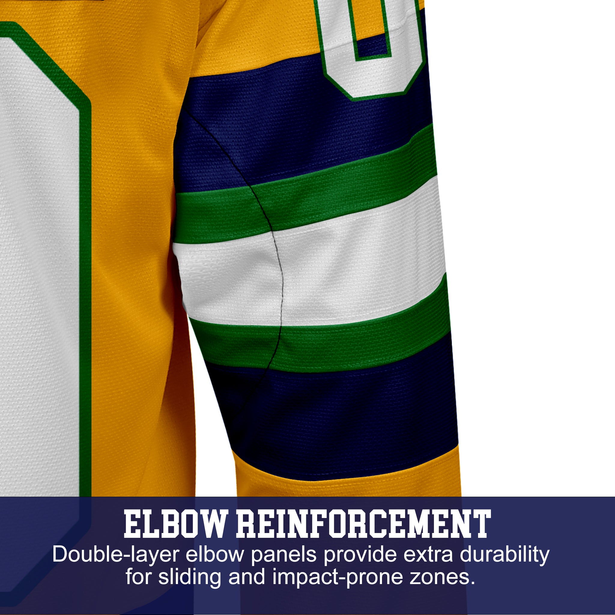 Custom Hockey Jersey Elite Pro EP-105 GoldNavyGreenWhite