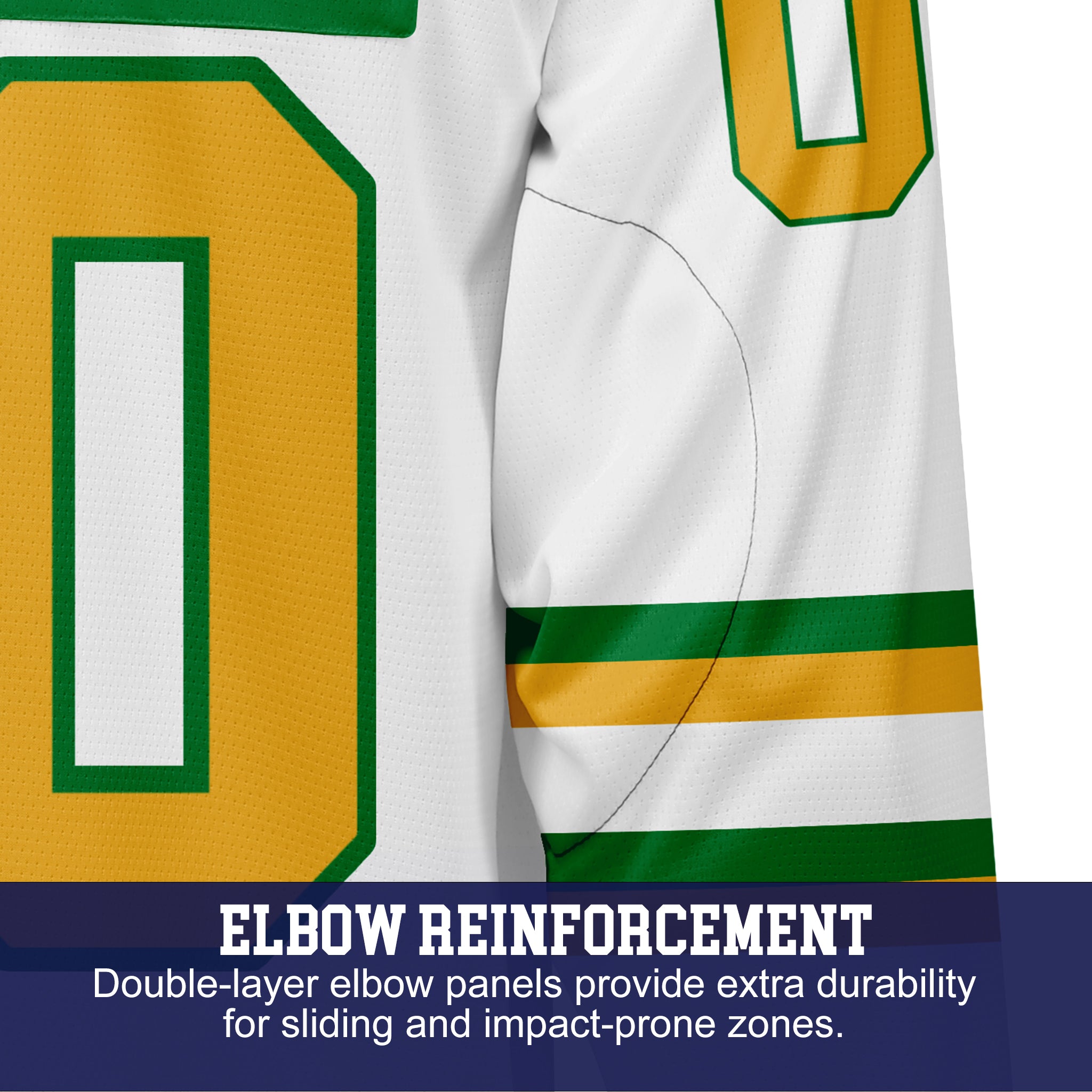 Custom Hockey Jersey Varsity Teamwear VT-101 WhiteGreenGold