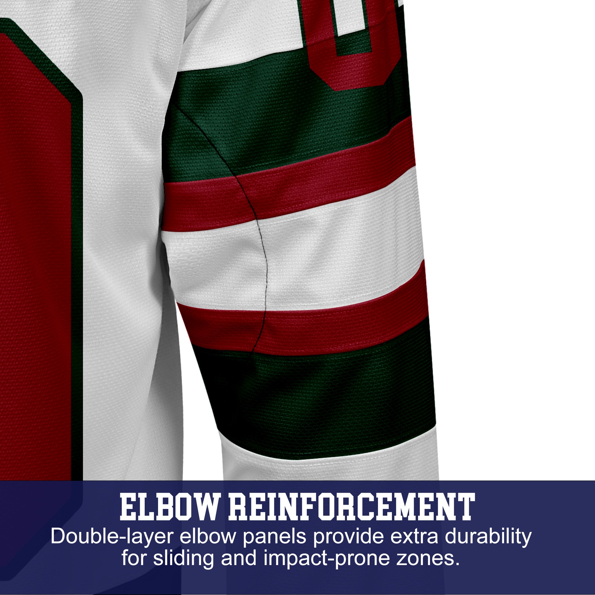 Custom Hockey Jersey Elite Pro EP-103 WhiteGreenRed
