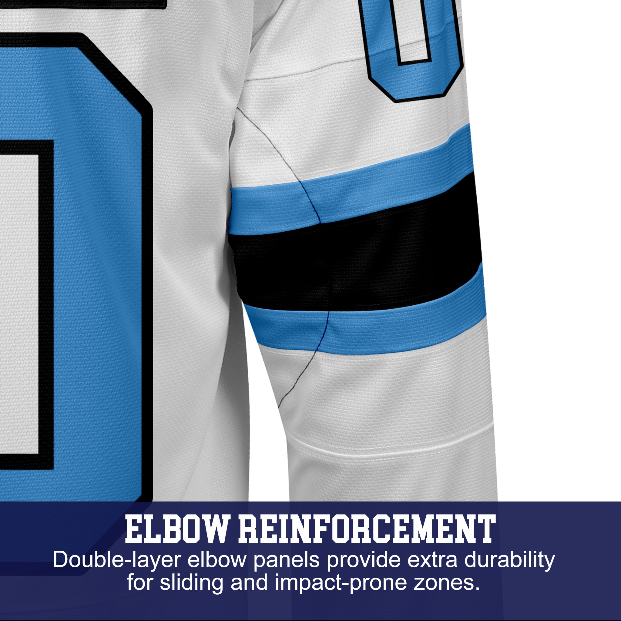 Custom Hockey Jersey Elite Pro EP-101 WhiteBlueBlack