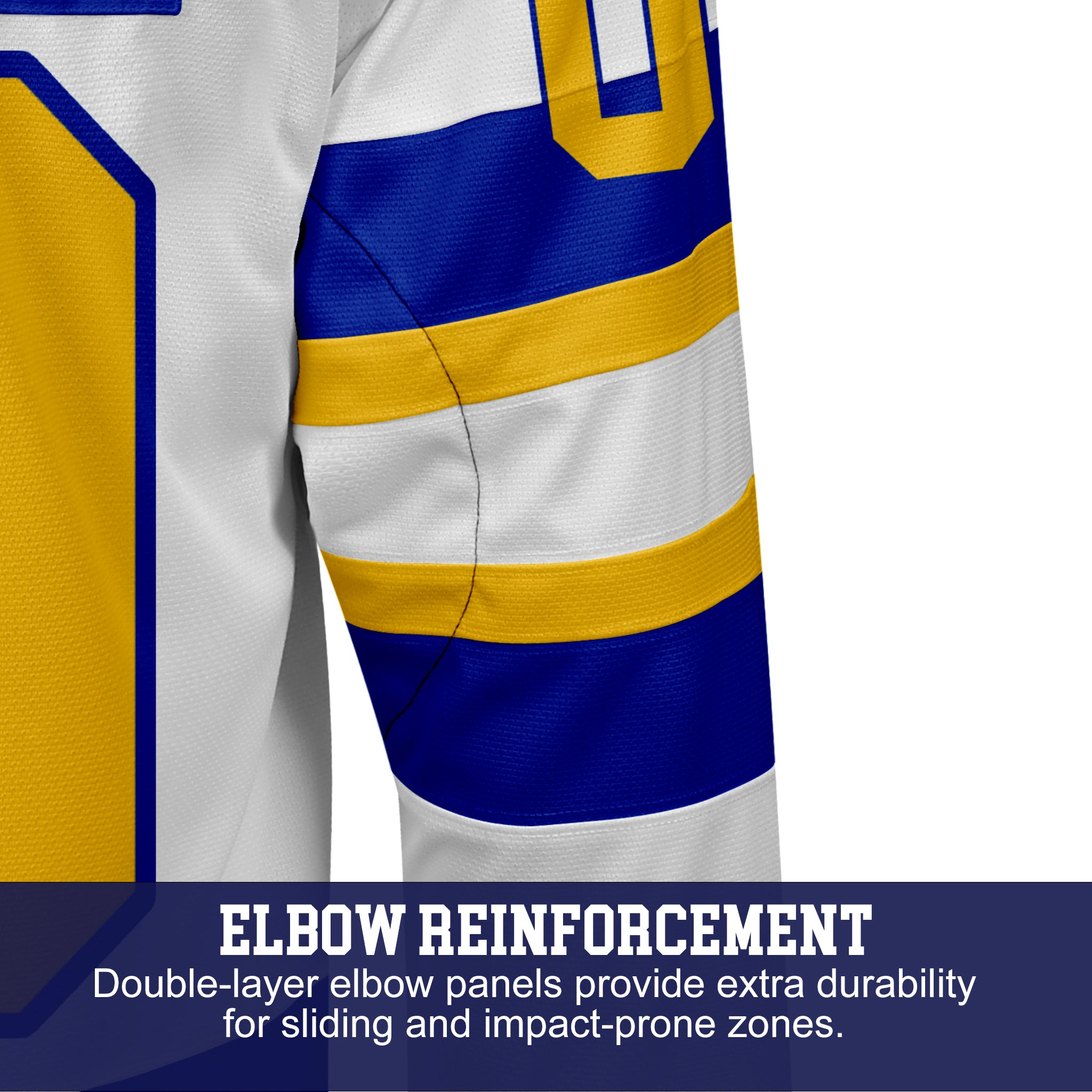 Custom Hockey Jersey Elite Pro EP-103 WhiteRoyalGold