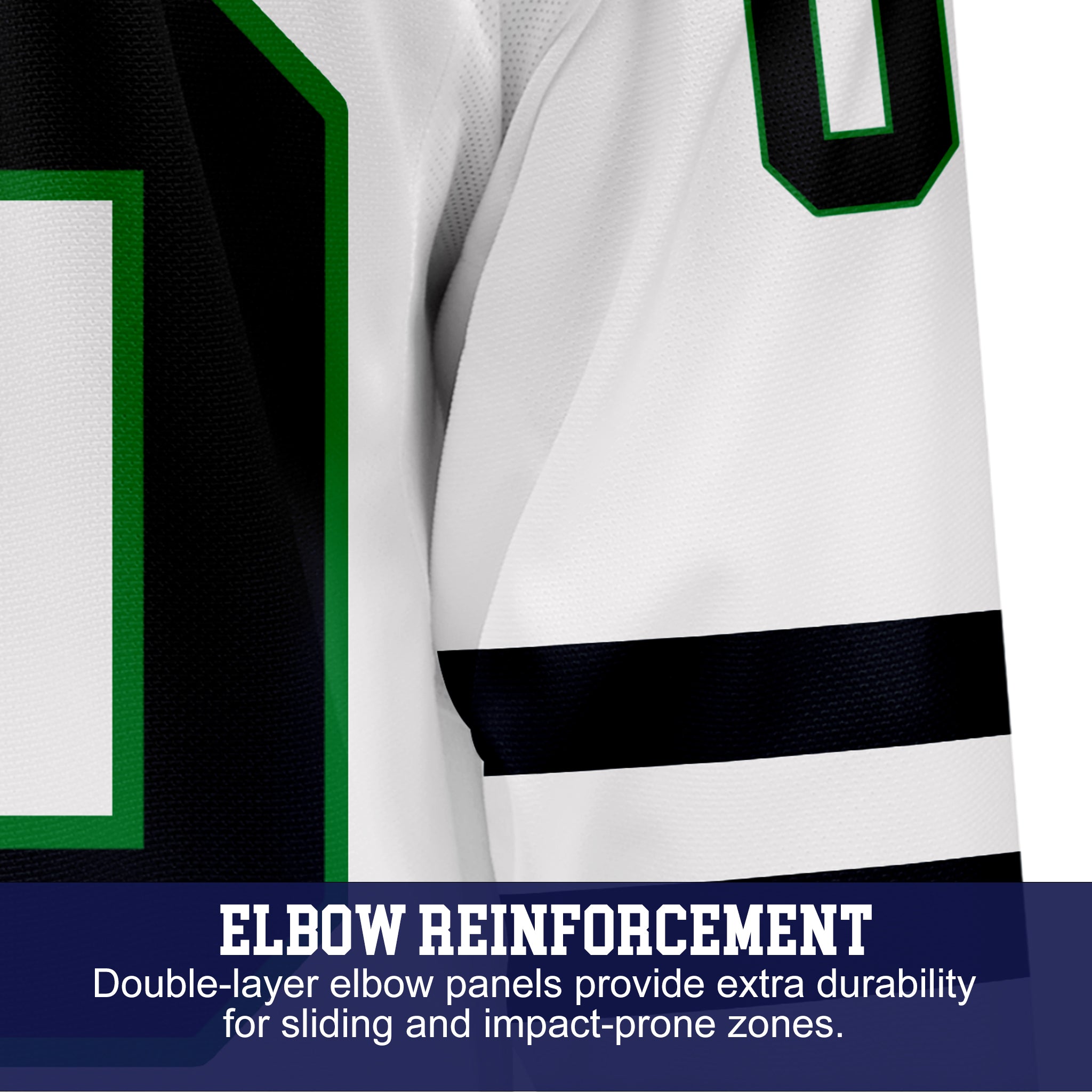 Custom Hockey Jersey Elite Pro EP-202 GreenWhiteBlack
