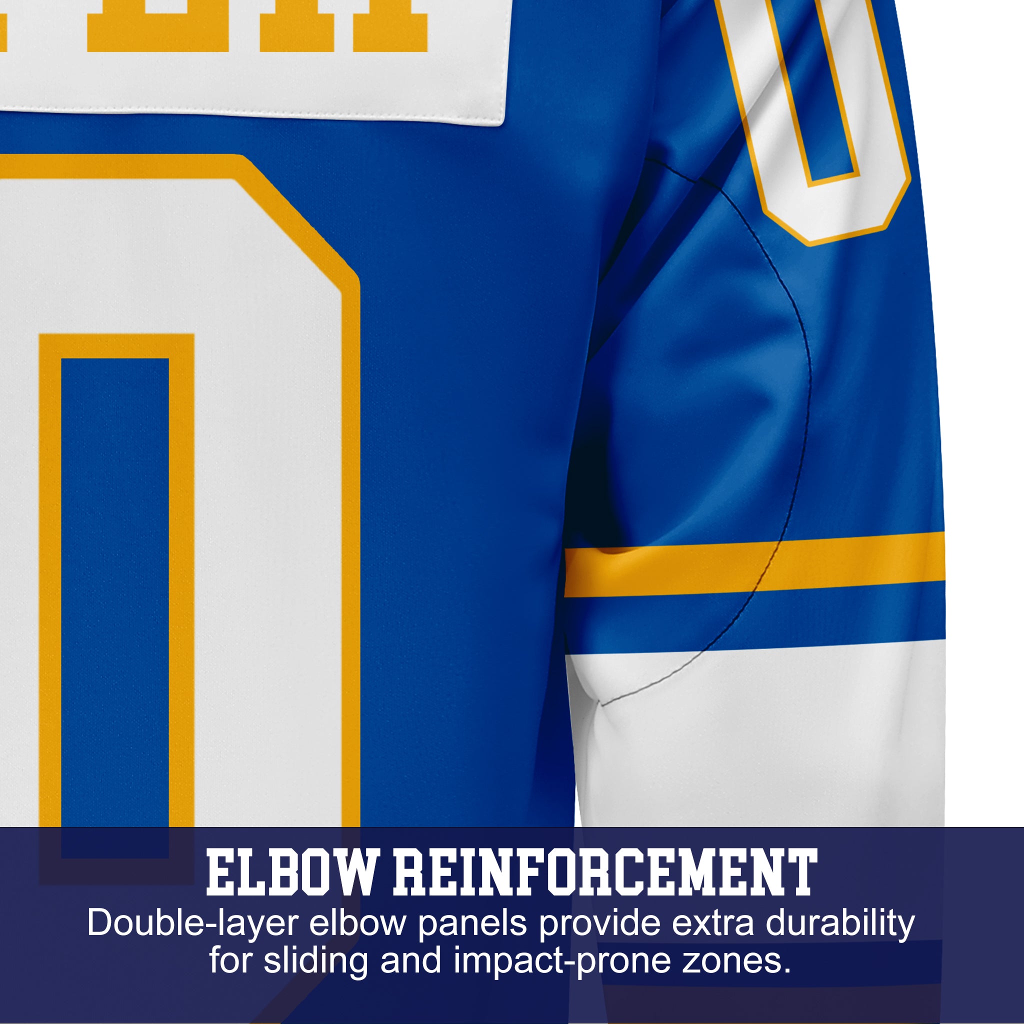 Custom Hockey Jersey Varsity Teamwear VT-301 RoyalWhiteYellow