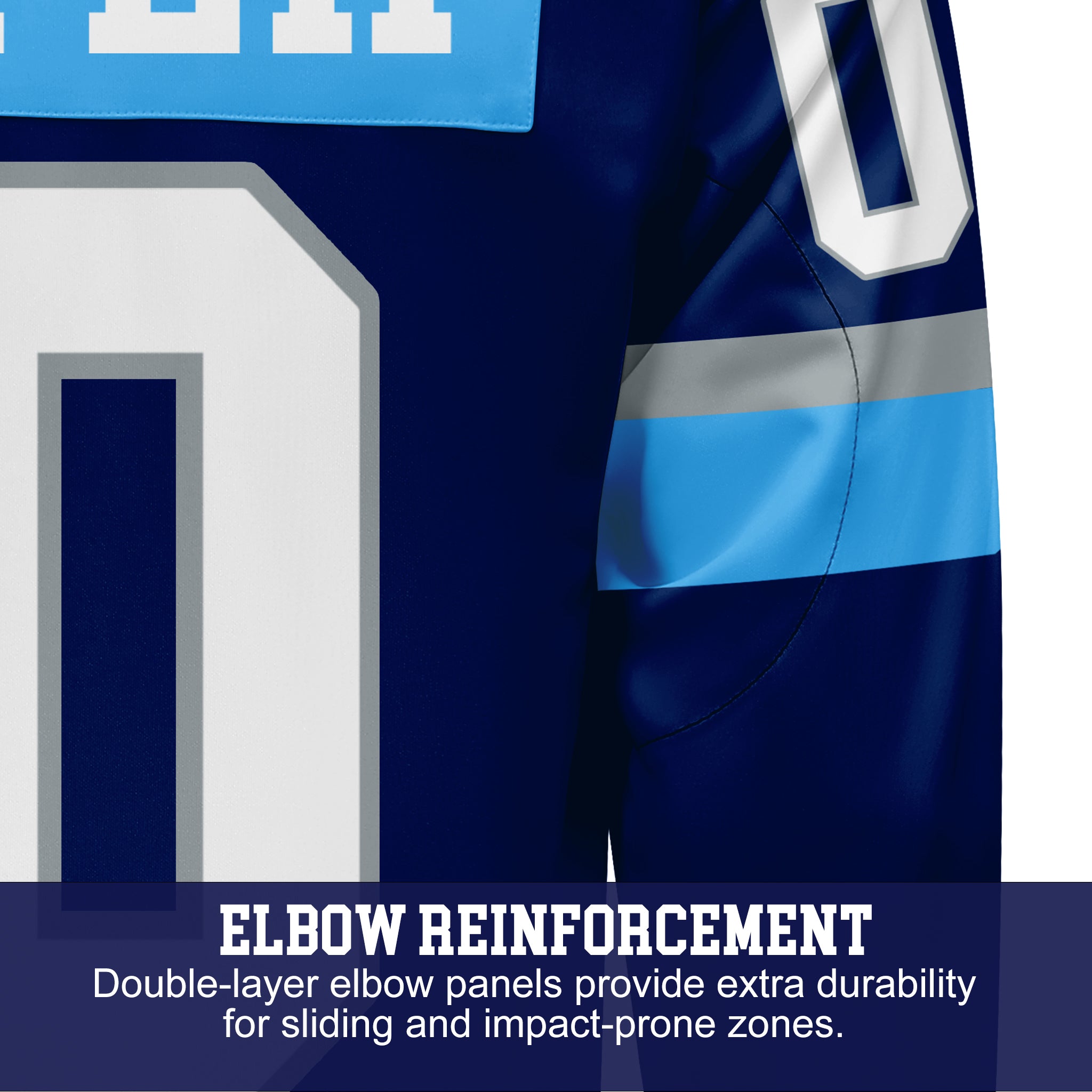Custom Hockey Jersey Varsity Teamwear VT-302 NavySkyWhiteSilver