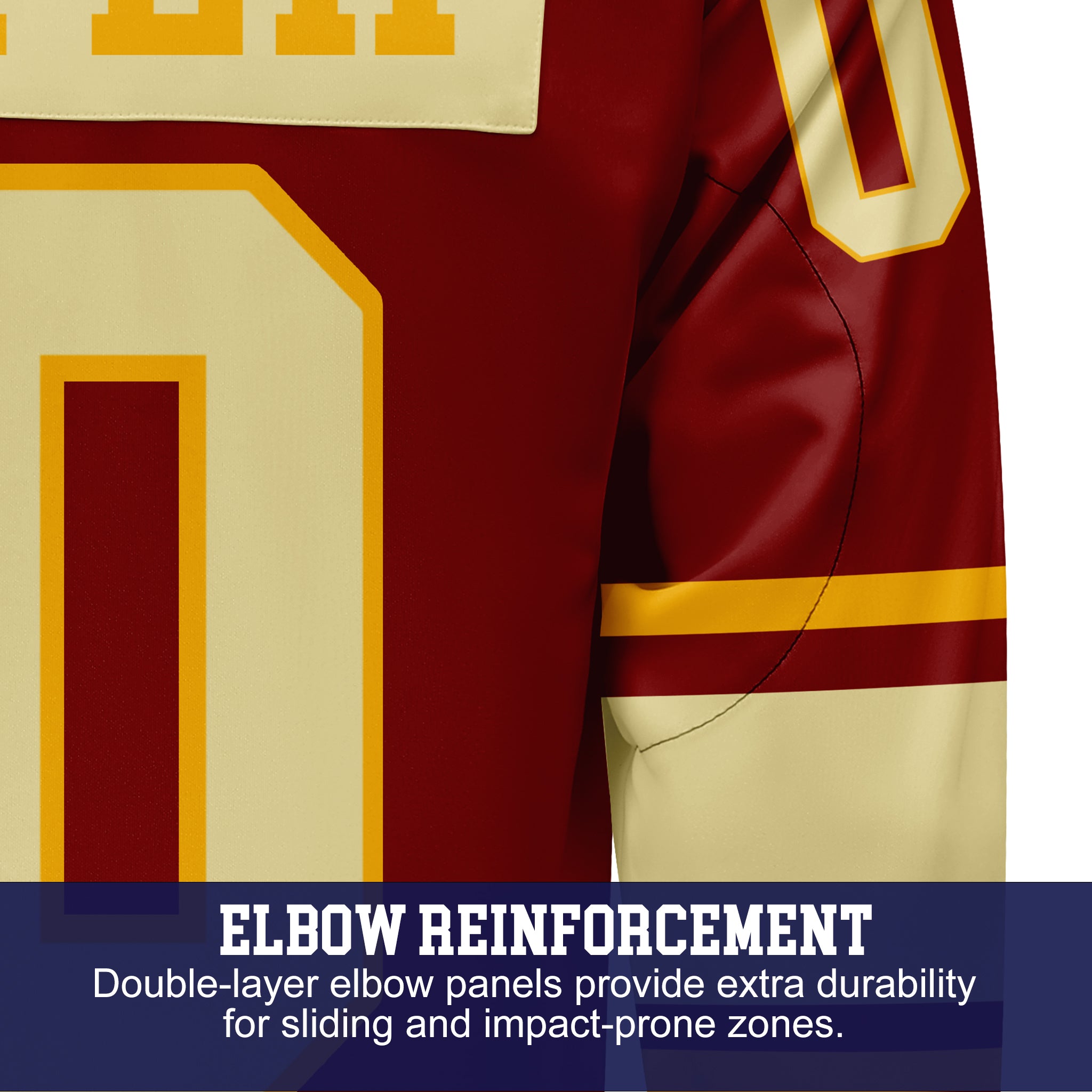 Custom Hockey Jersey Varsity Teamwear VT-301 MaroonGoldBeige
