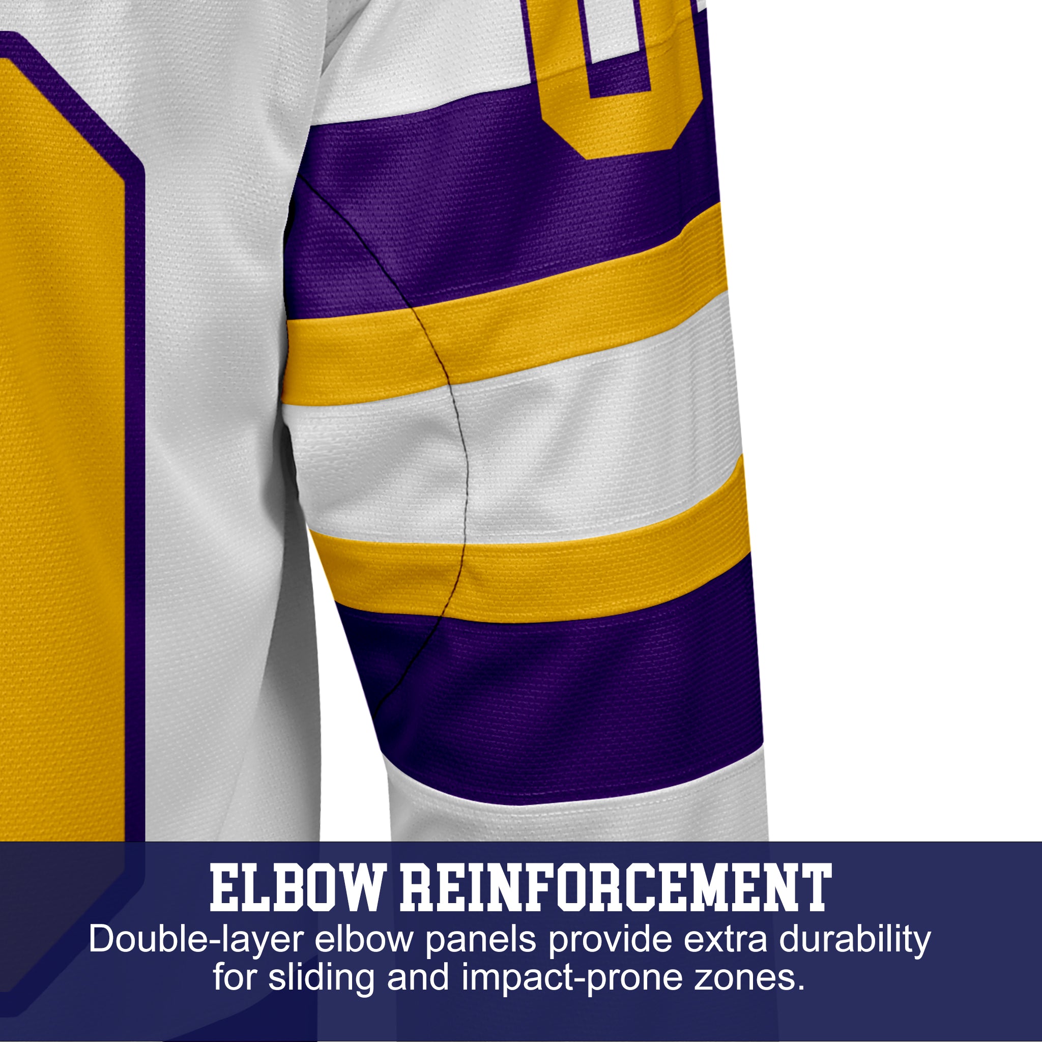 Custom Hockey Jersey Elite Pro EP-103 WhitePurpleGold