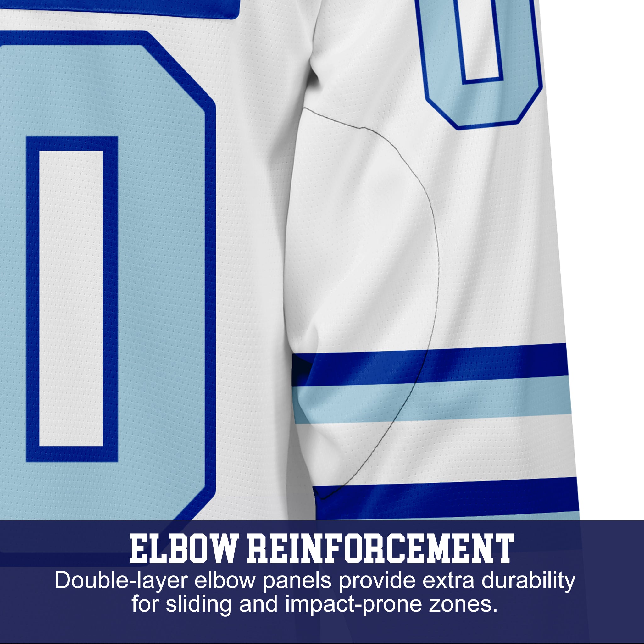 Custom Hockey Jersey Varsity Teamwear VT-101 WhiteBlueIce