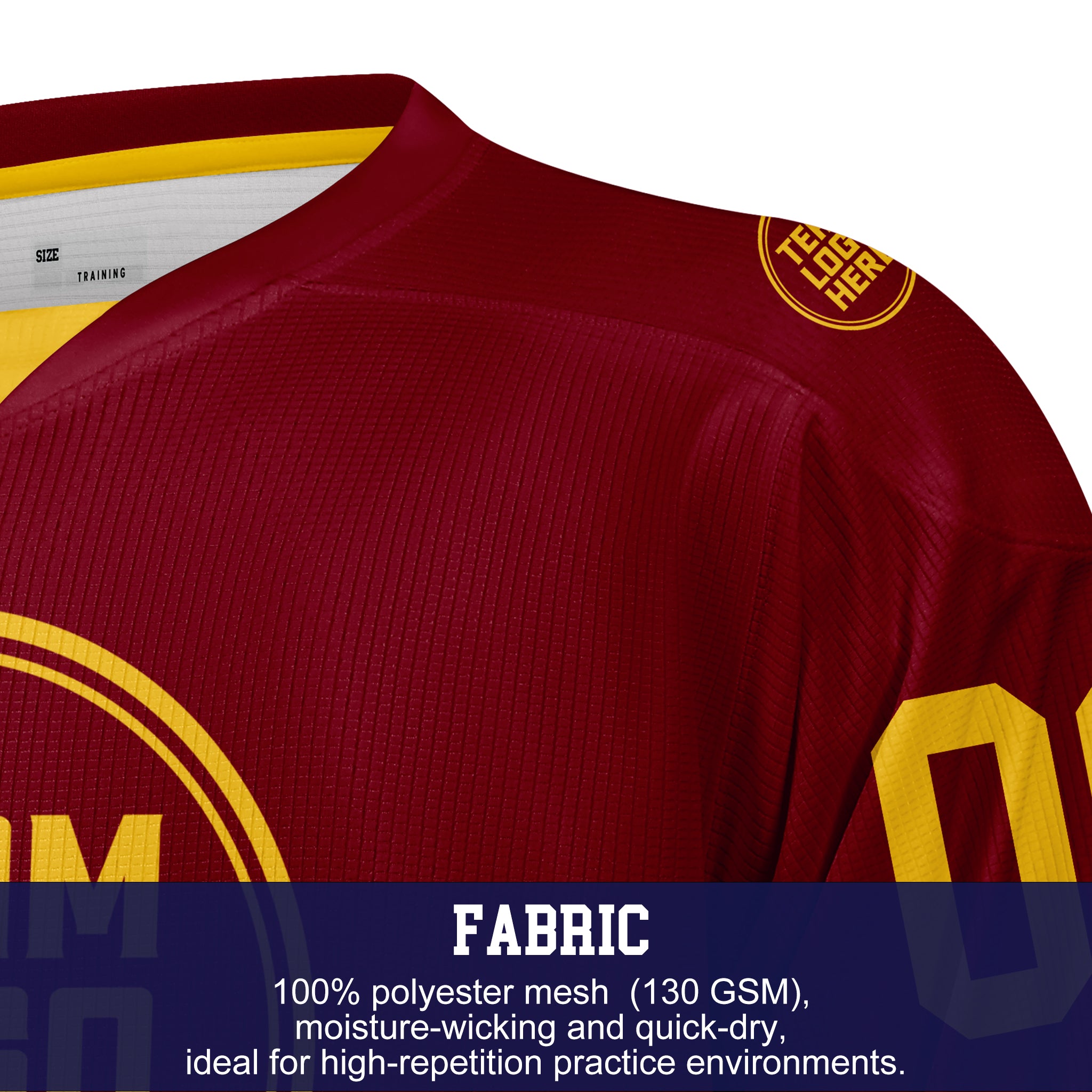 Custom Hockey Jersey Practice PSG-201 Gradient Fade Color MaroonGold