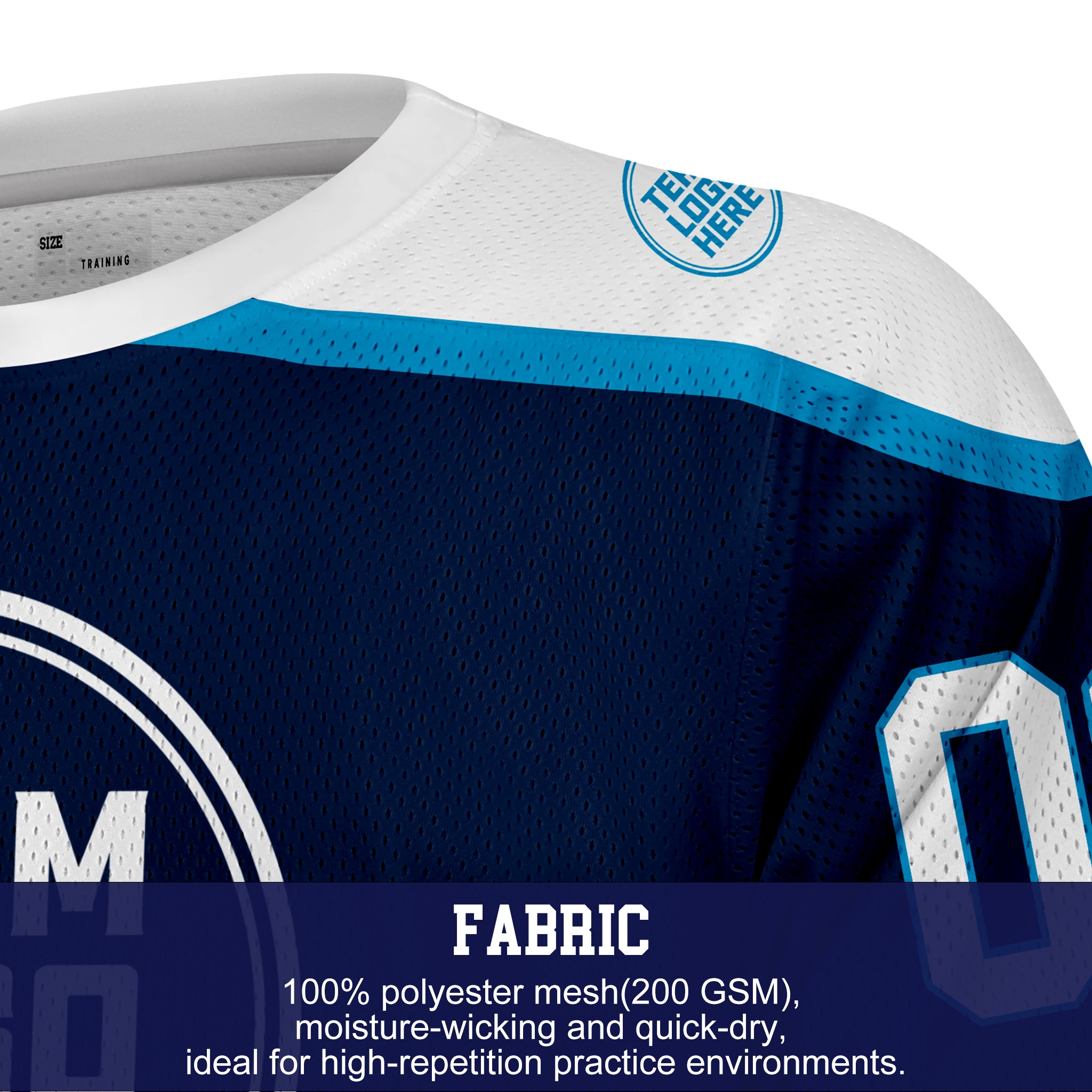 Custom Hockey Jersey Practice PS-301 NavyWhiteSky