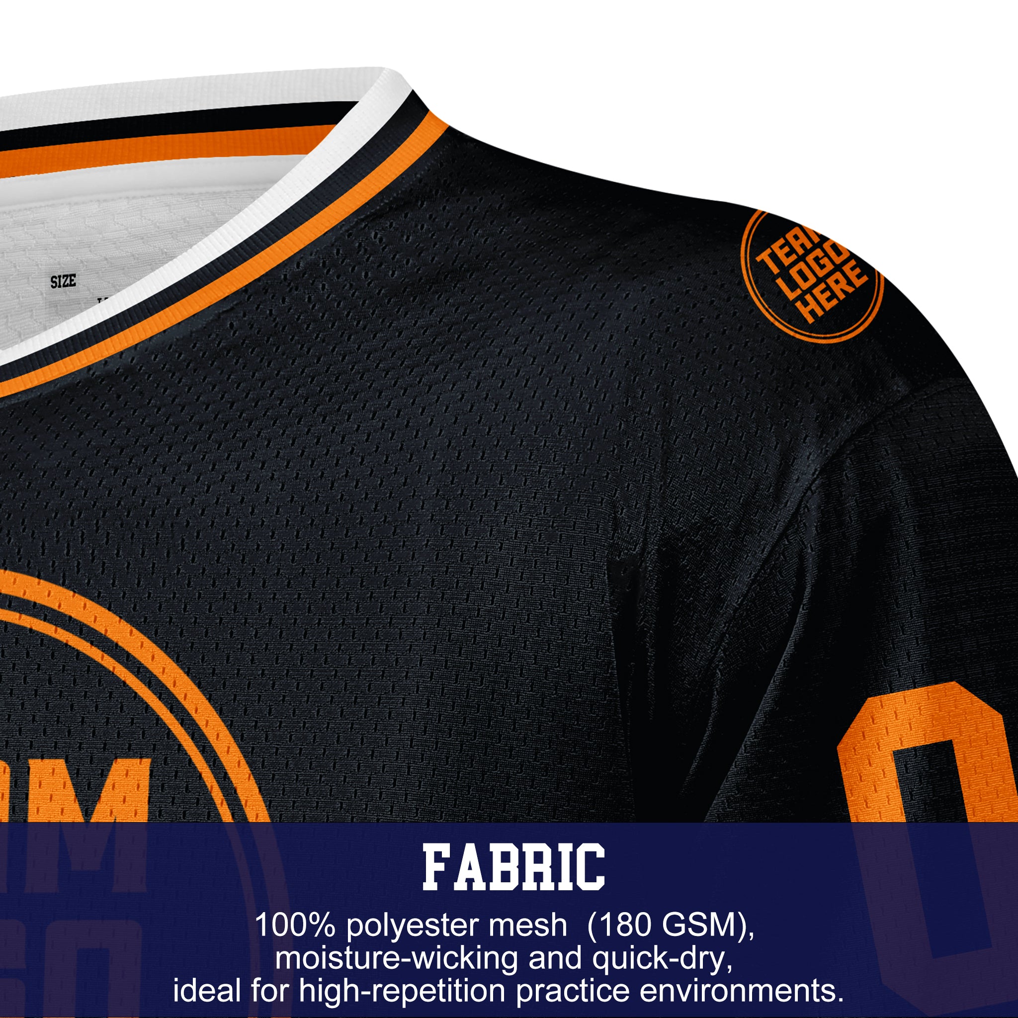 Custom Hockey Jersey Practice PS-103 BlackOrange