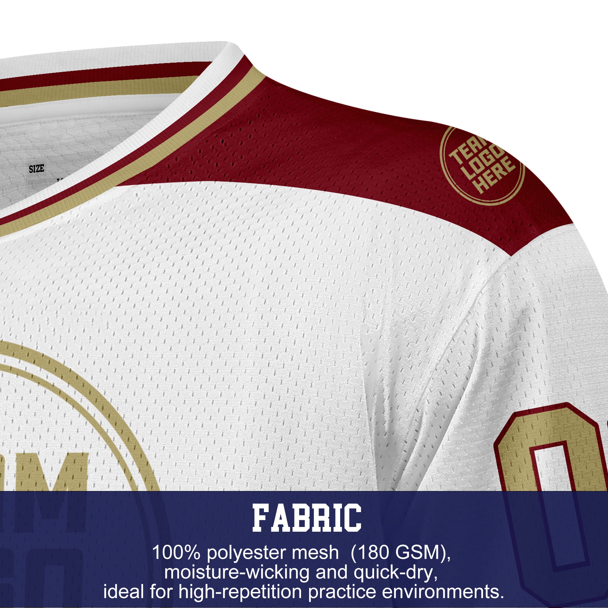 Custom Hockey Jersey Practice PS-102 WhiteWineSand