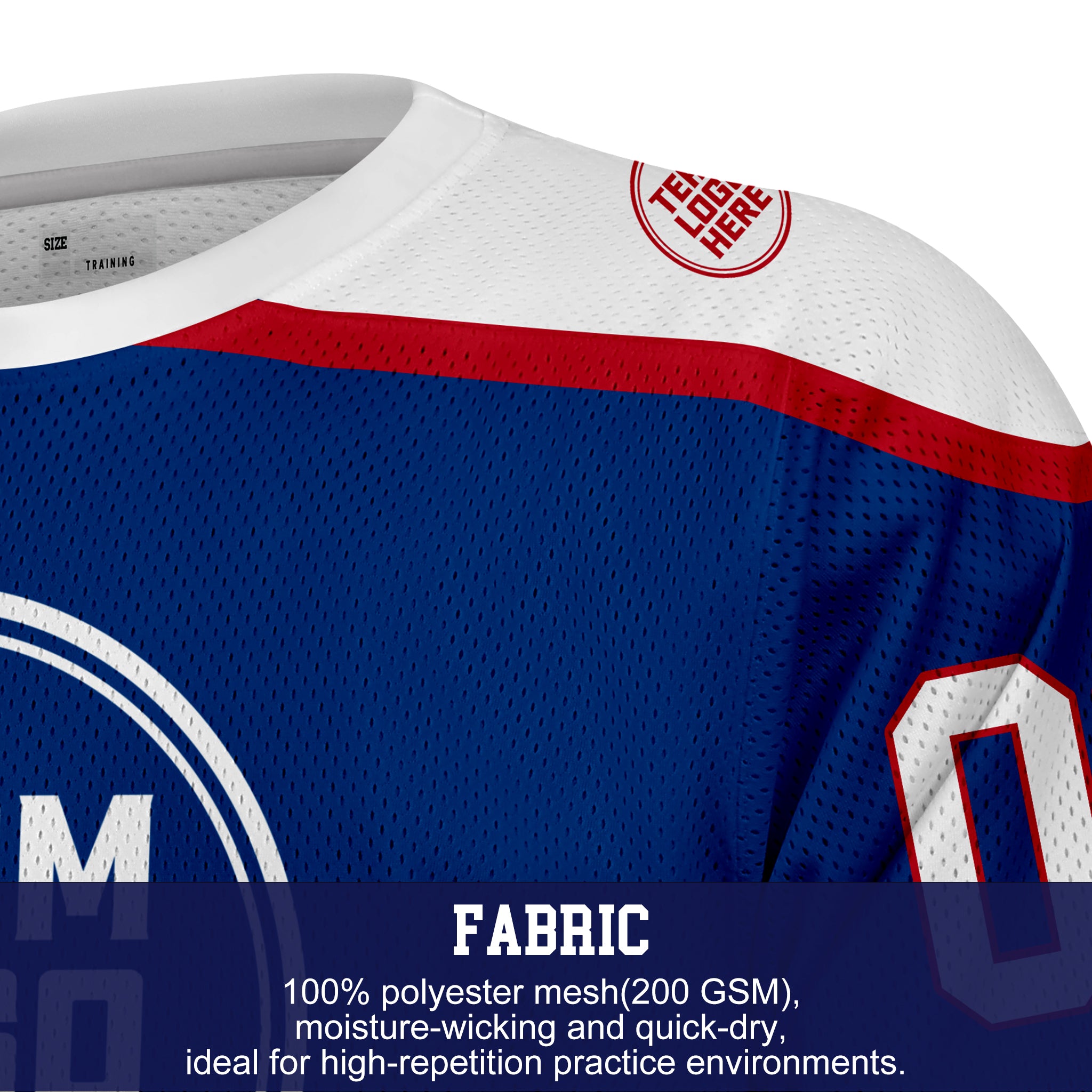 Custom Hockey Jersey Practice PS-301 BlueWhiteRed (Sample)