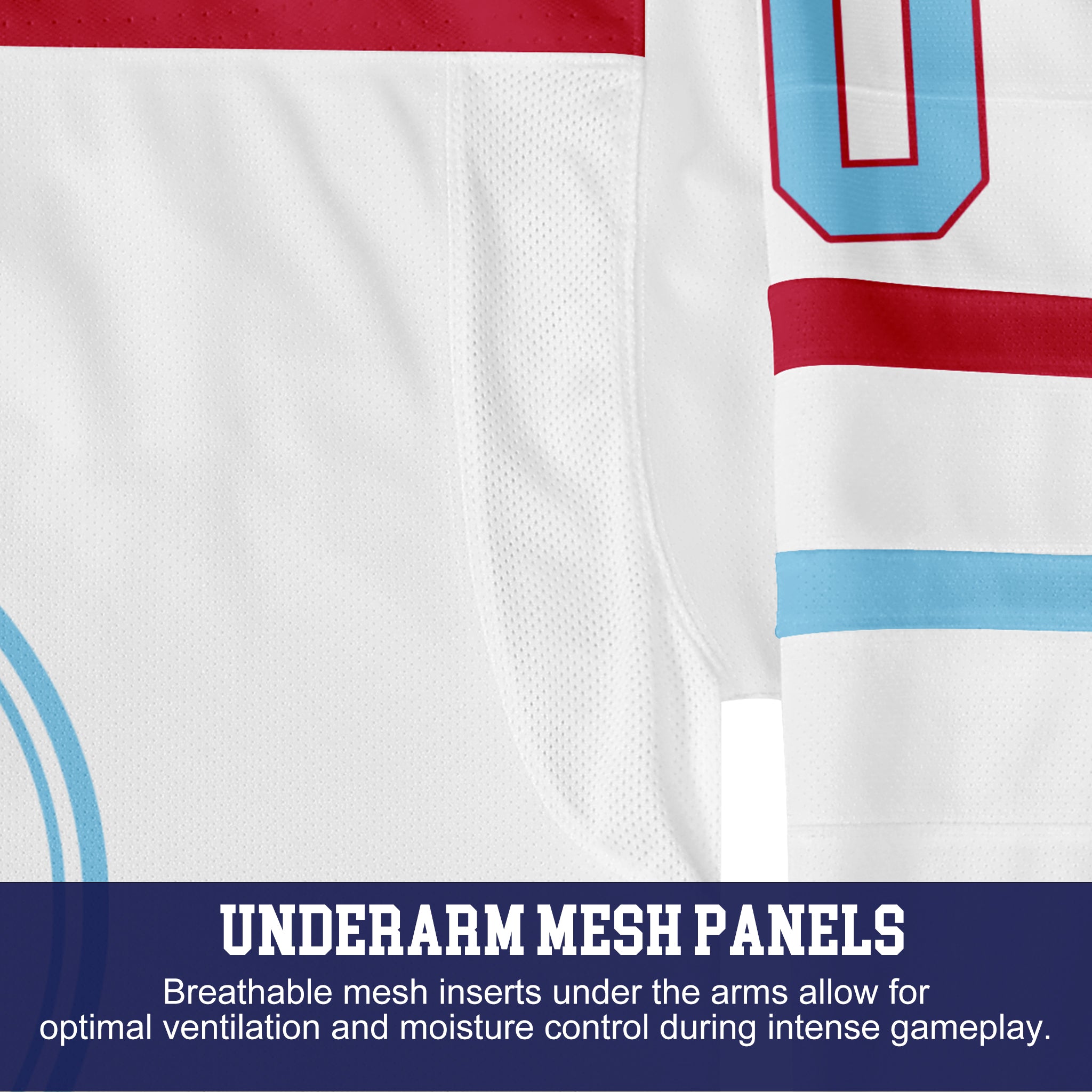 Custom Hockey Jersey Elite Pro EP-102 WhiteRedIceblue