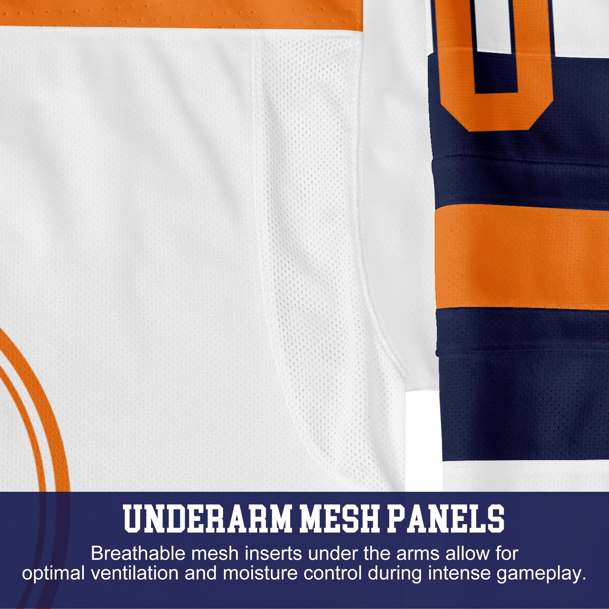 Custom Hockey Jersey Elite Pro EP-104 WhiteNavyOrange