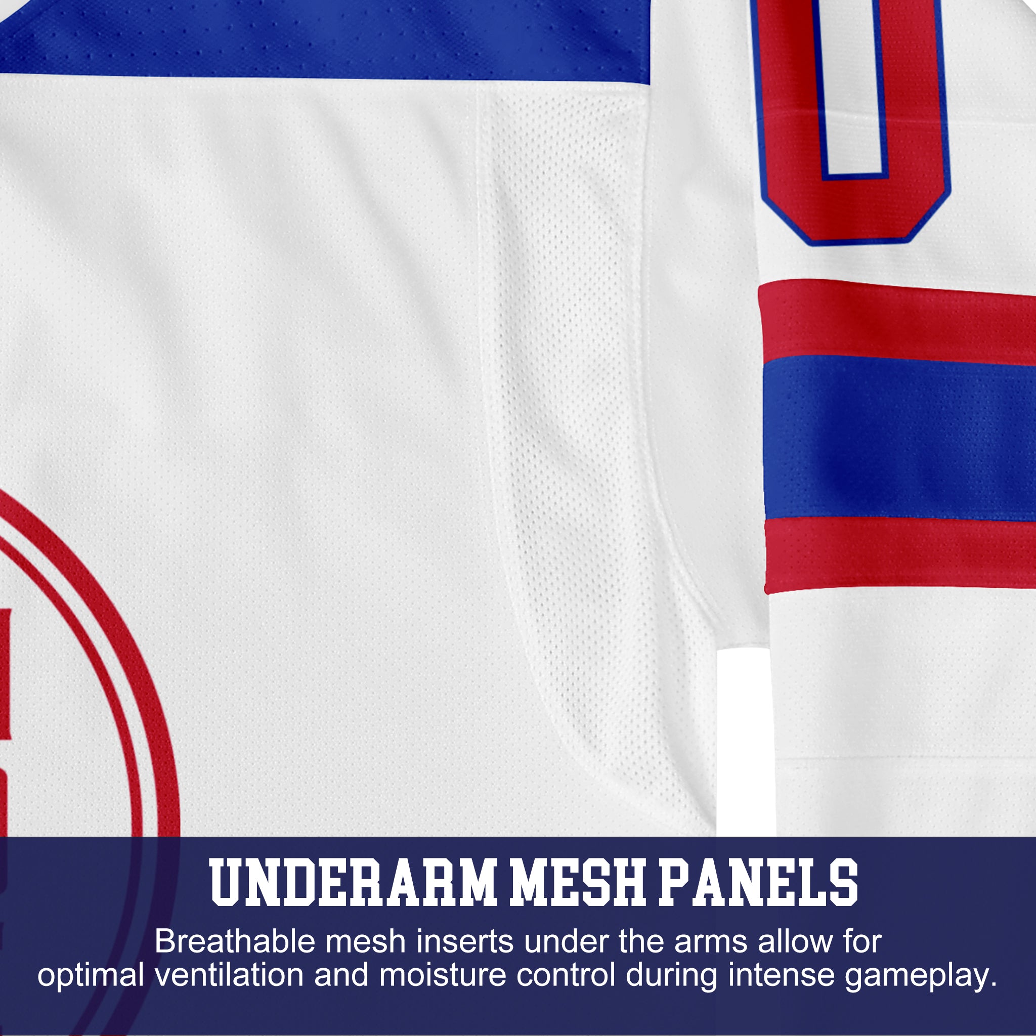 Custom Hockey Jersey Elite Pro EP-101 WhiteRedBlue