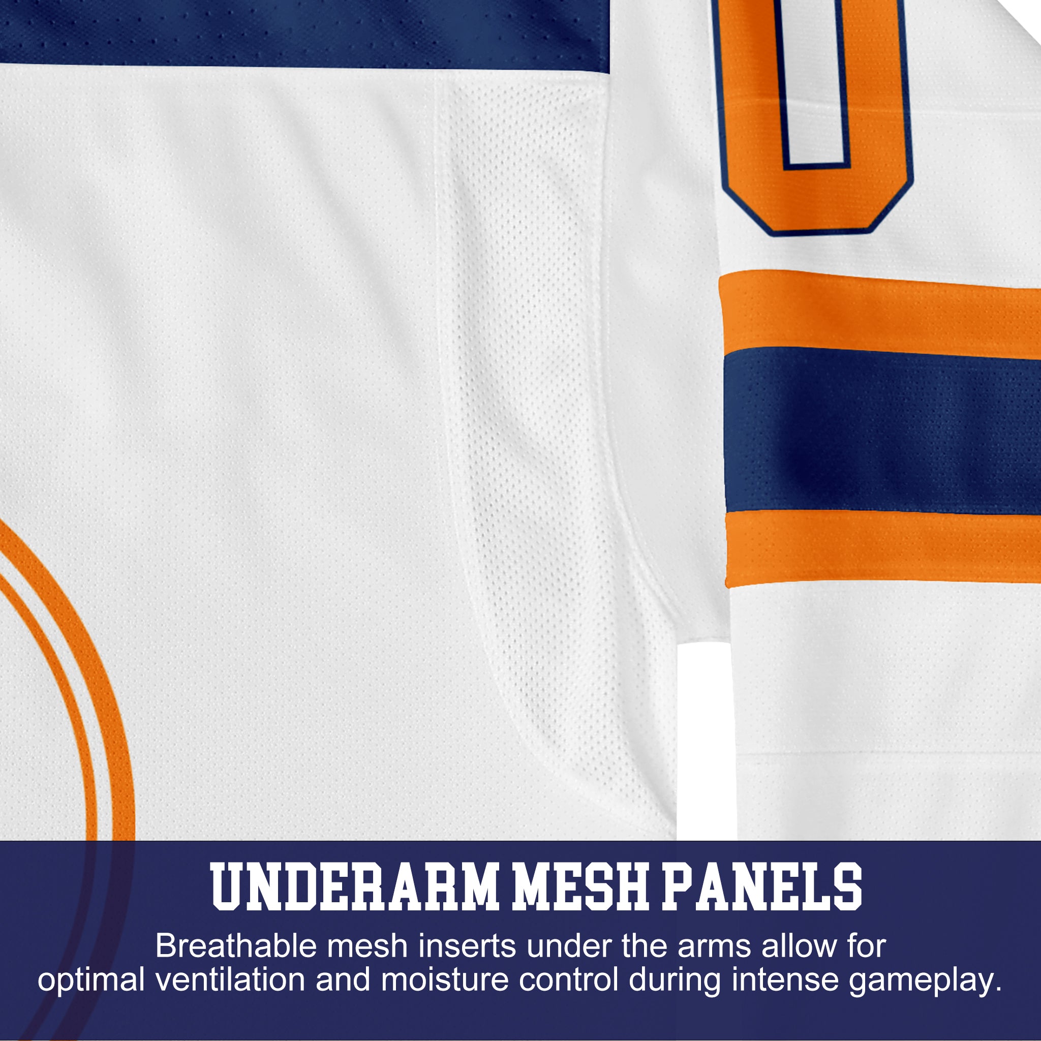 Custom Hockey Jersey Elite Pro EP-101 WhiteOrangeNavy