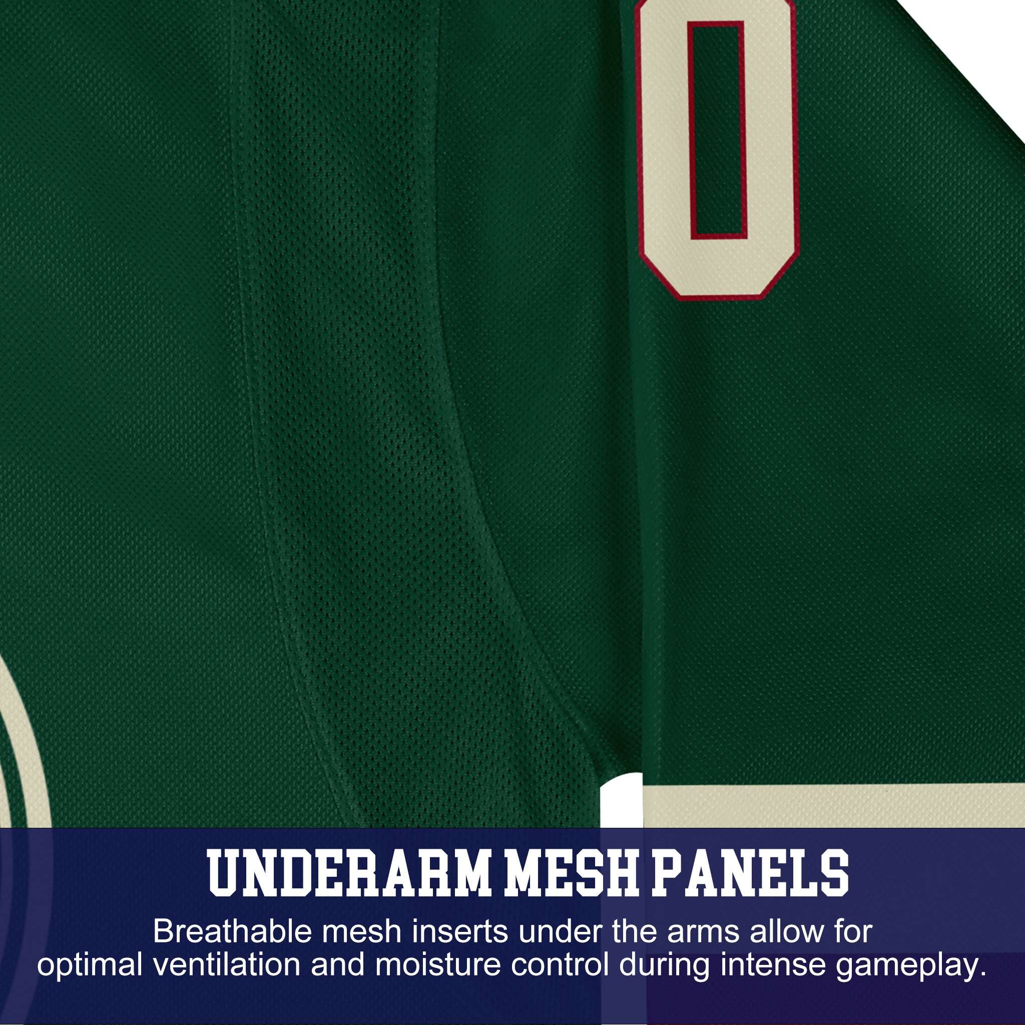 Custom Hockey Jersey Elite Pro EP-301 GreenCreamRed