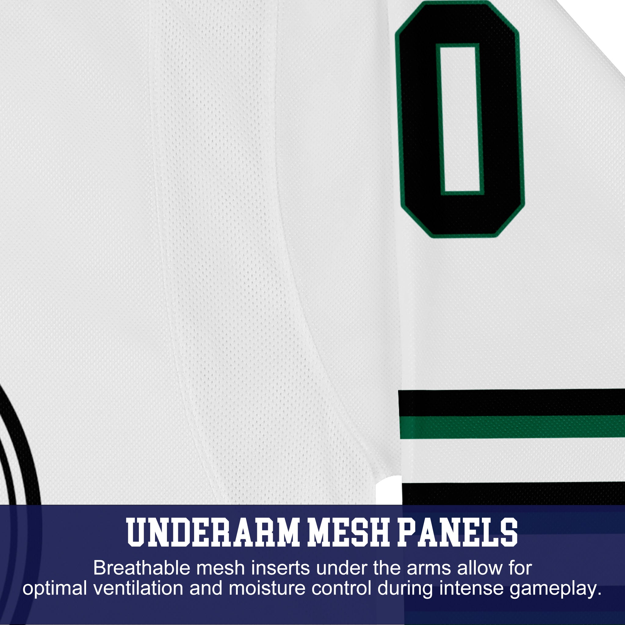 Custom Hockey Jersey Elite Pro EP-302 WhiteBlackGreen