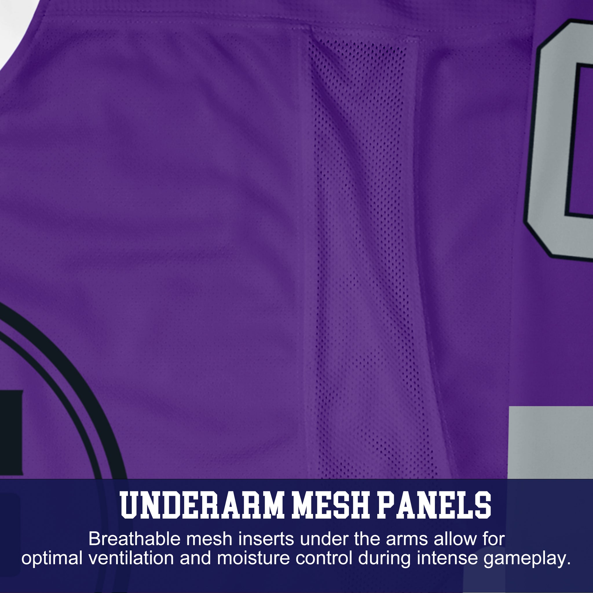 Custom Hockey Jersey Elite Pro EP-201 PurpleSilverBlack