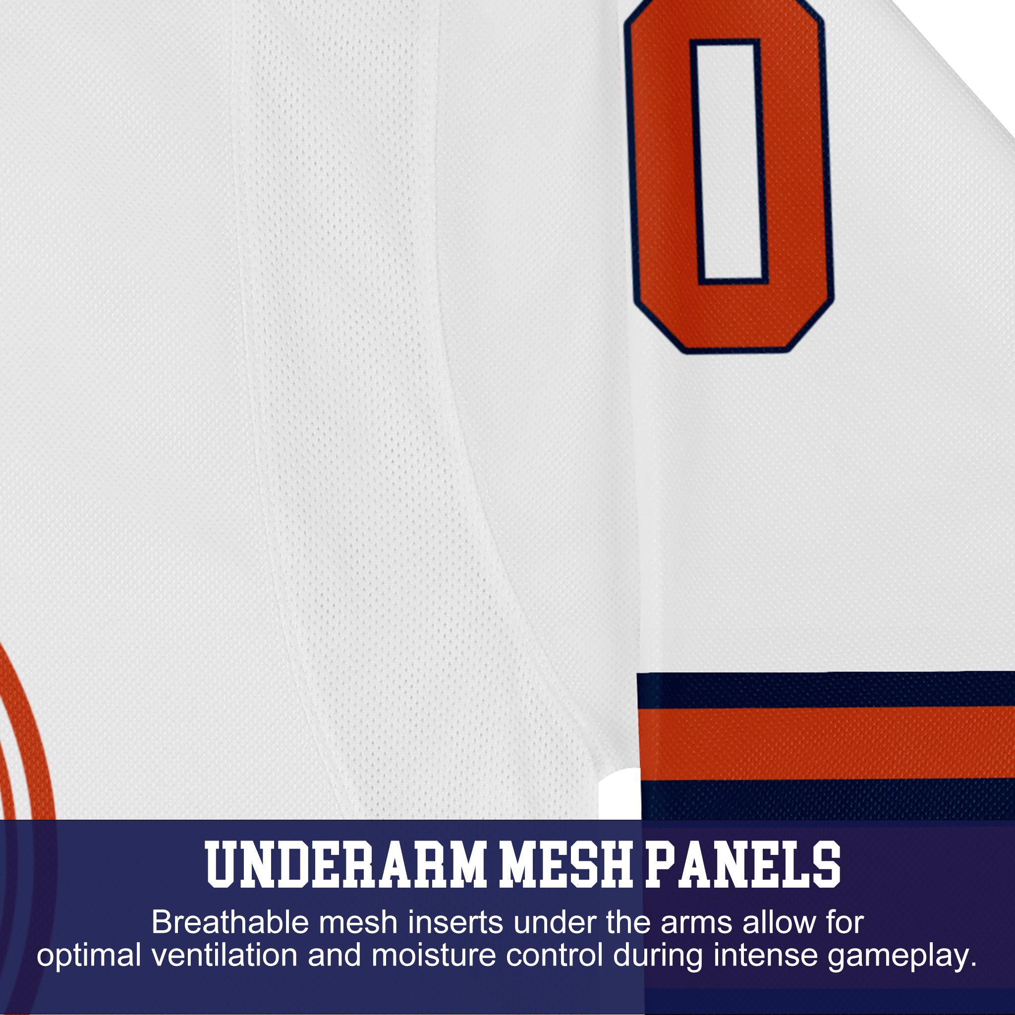 Custom Hockey Jersey Elite Pro EP-303 WhiteNavyOrange