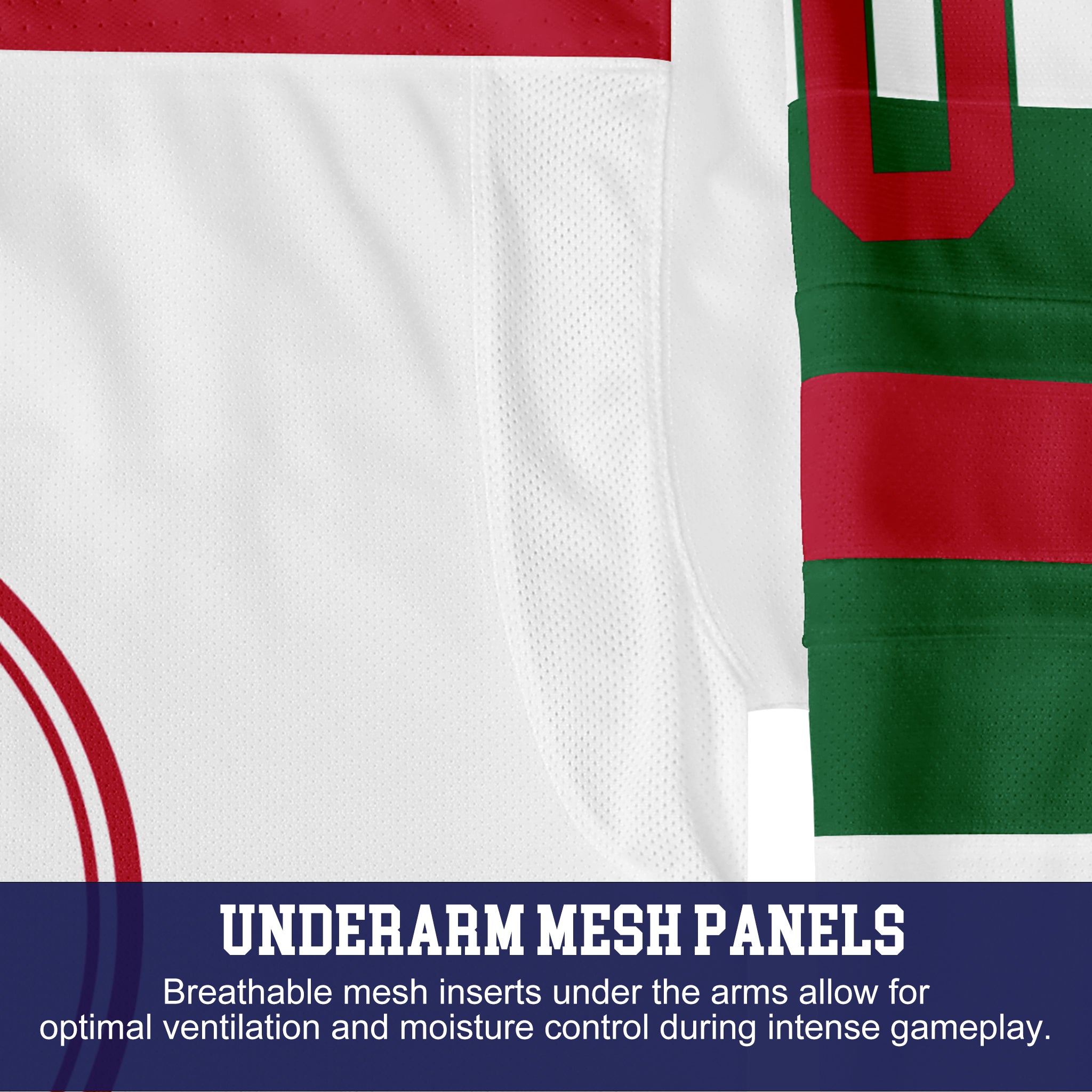 Custom Hockey Jersey Elite Pro EP-104 WhiteGreenRed