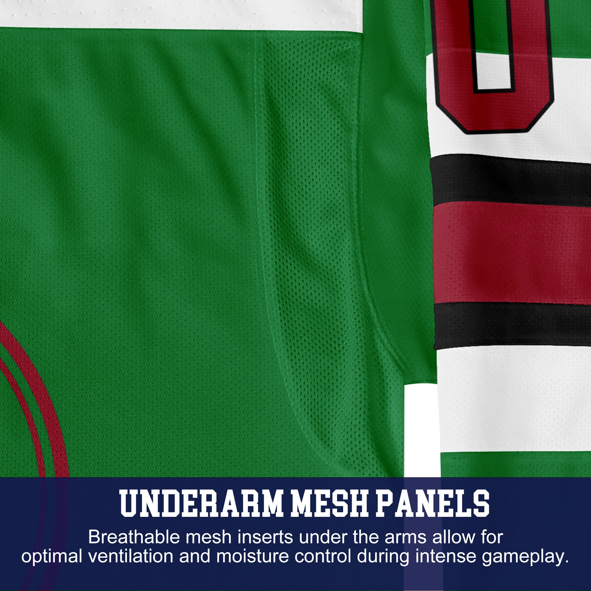 Custom Hockey Jersey Elite Pro EP-105 GreenWhiteBlackMaroon