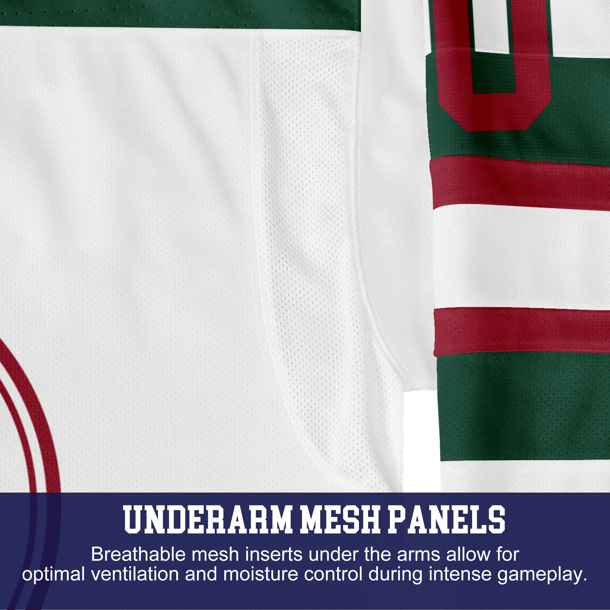 Custom Hockey Jersey Elite Pro EP-103 WhiteGreenRed