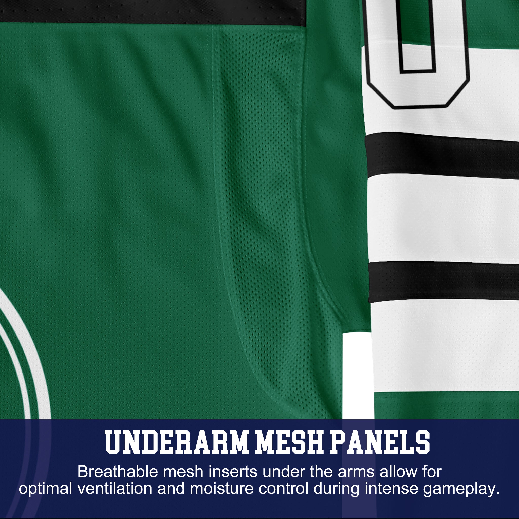 Custom Hockey Jersey Elite Pro EP-107 GreenBlackWhite
