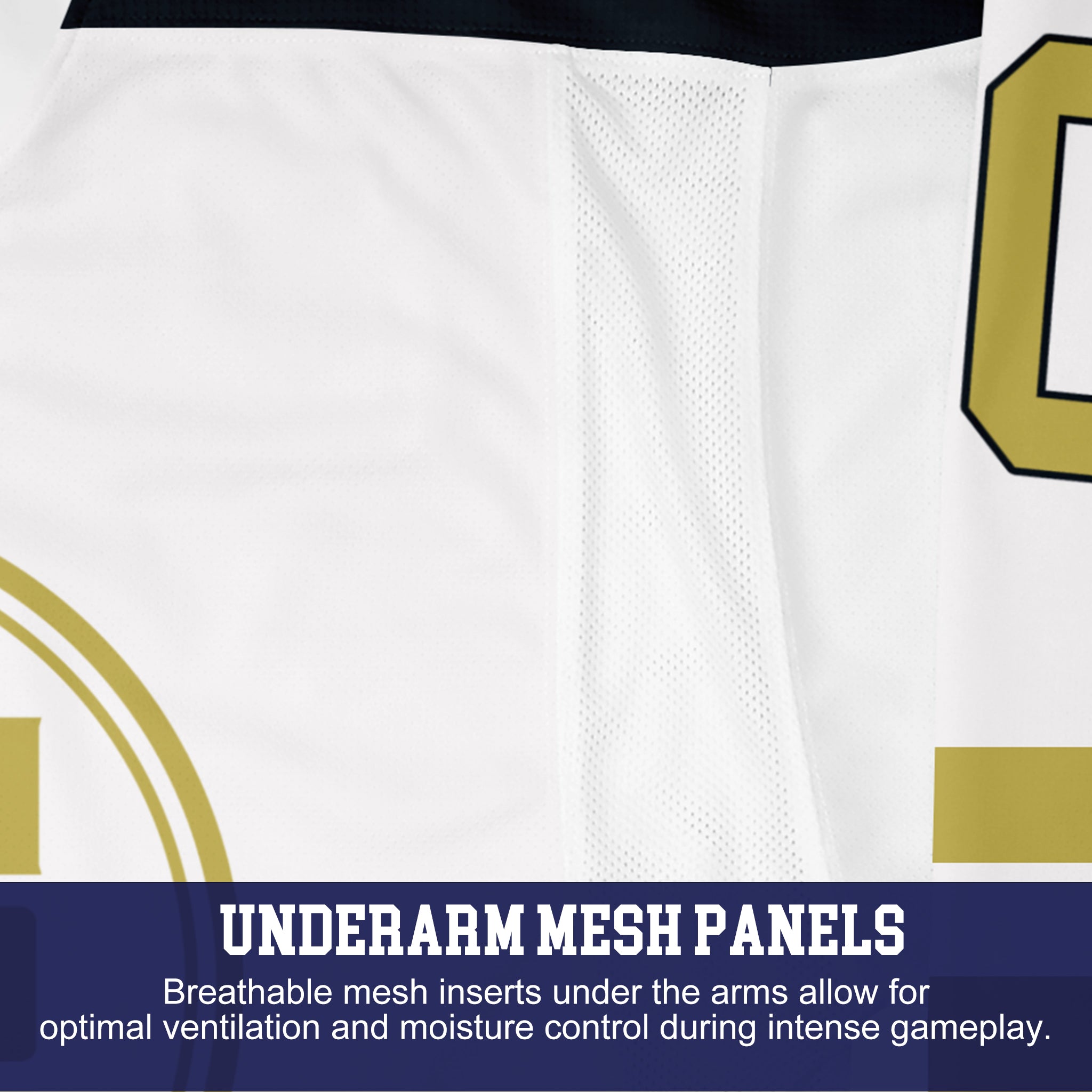 Custom Hockey Jersey Elite Pro EP-202 BlackWhitegold