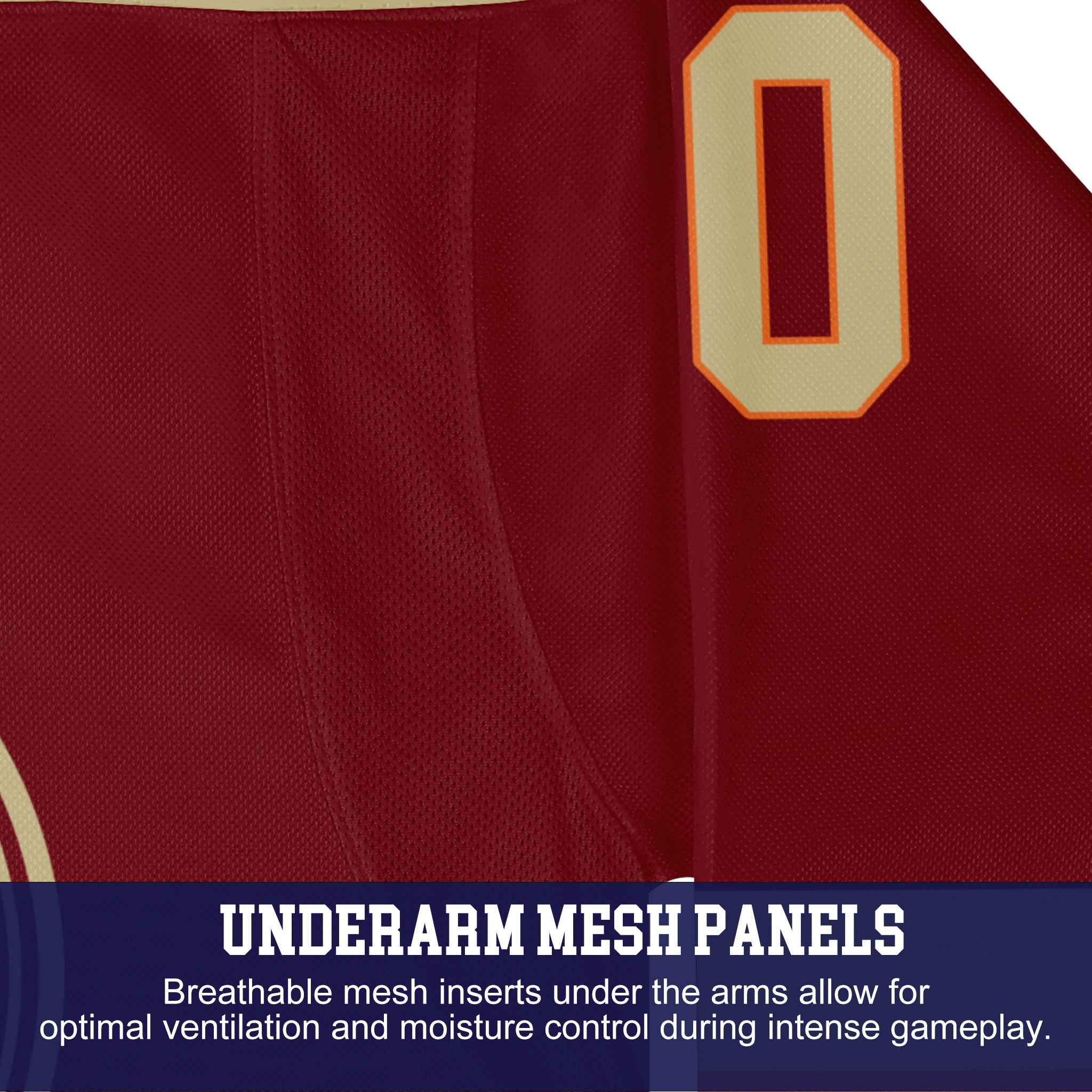 Custom Hockey Jersey Elite Pro EP-301 Maroon Beige Orange