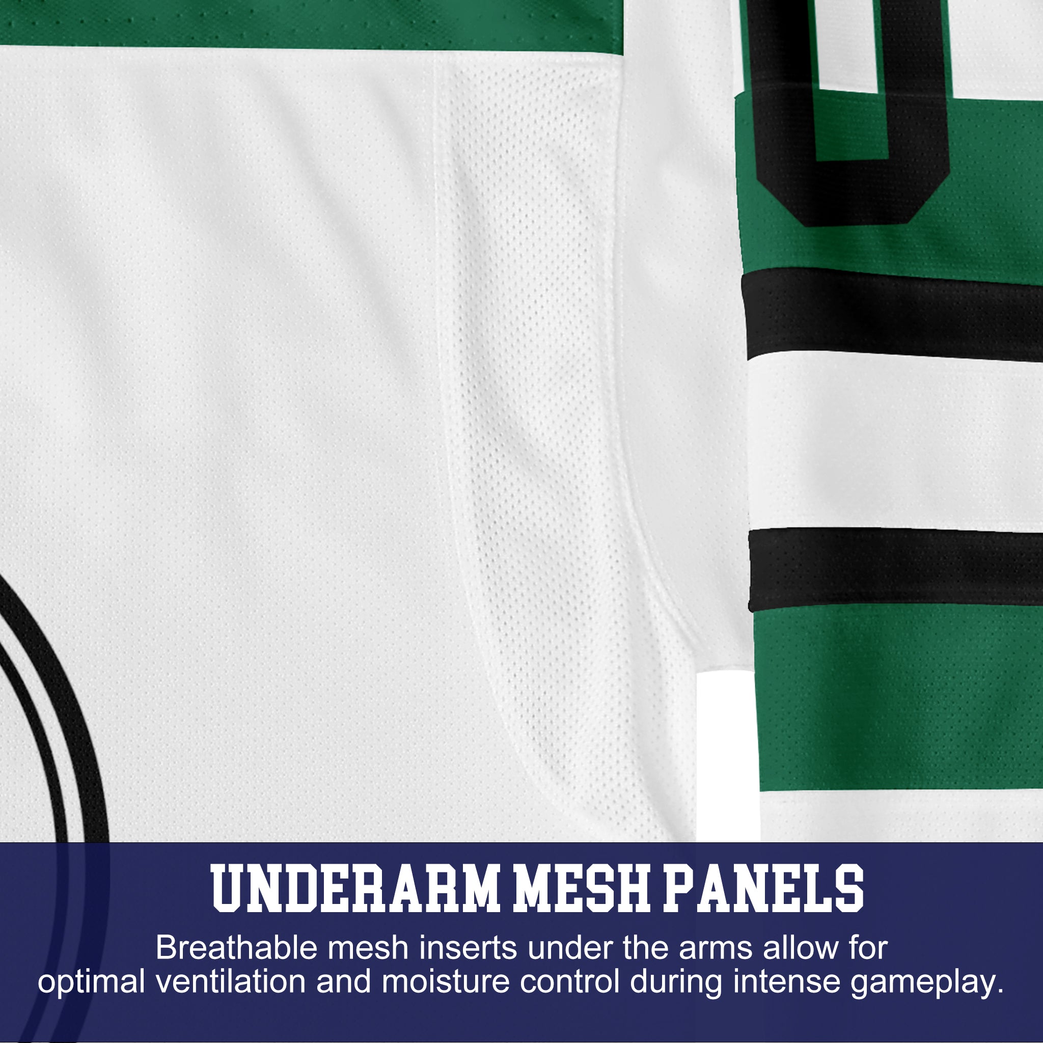 Custom Hockey Jersey Elite Pro EP-103 WhiteGreenBlack