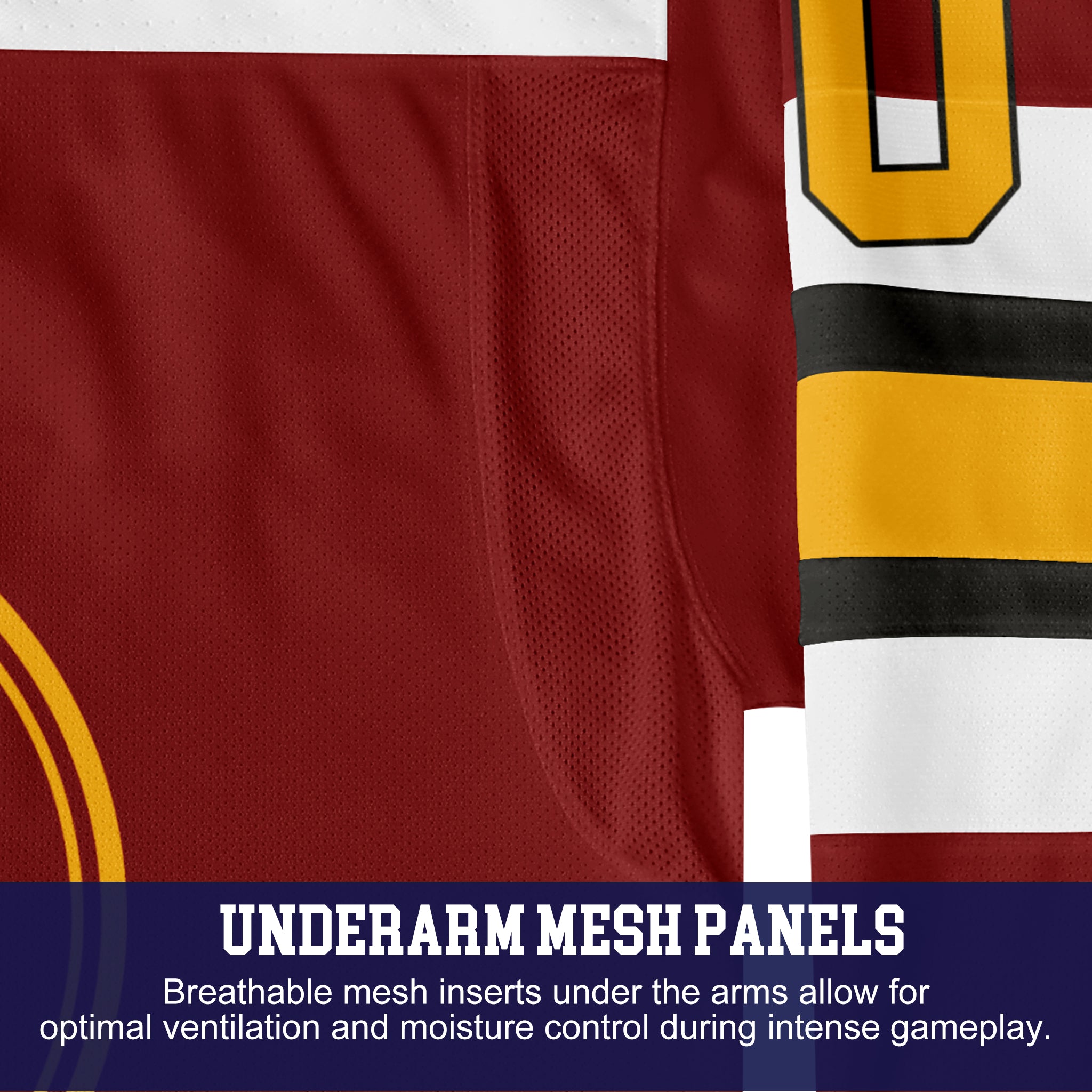 Custom Hockey Jersey Elite Pro EP-105 MaroonWhiteGraphiteGold